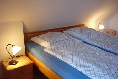 Schlafzimmer mit Doppelbett Zur Hanse Wohnung 4.3 - Zur Hanse Süd