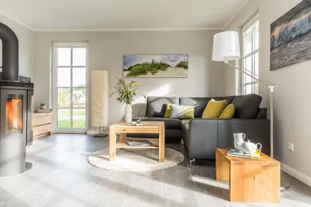 Wohnzimmer Ferienhaus Schilfrohrsänger 36