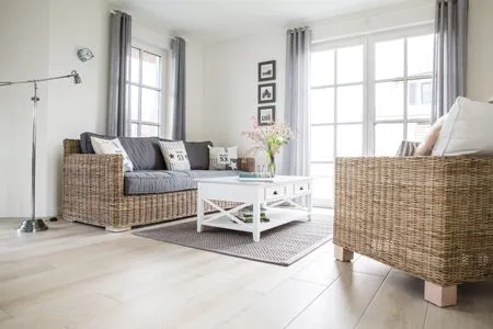 Wohnzimmer Ferienhaus Seeschwalbe 44