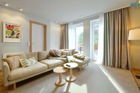 Wohnzimmer Töwerhus Ferienwohnung Möwe