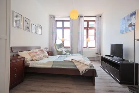 Wohnzimmer Gemütliches Apartment Odin in Schleswig – Ideal für Paare und Singles