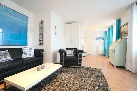 Wohnzimmer Ferienwohnung Kajüte am Borbyerufer von Eckernförde
