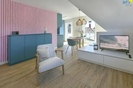 Wohnzimmer Haus am Dorfbrunnen Ferienwohnung Düne