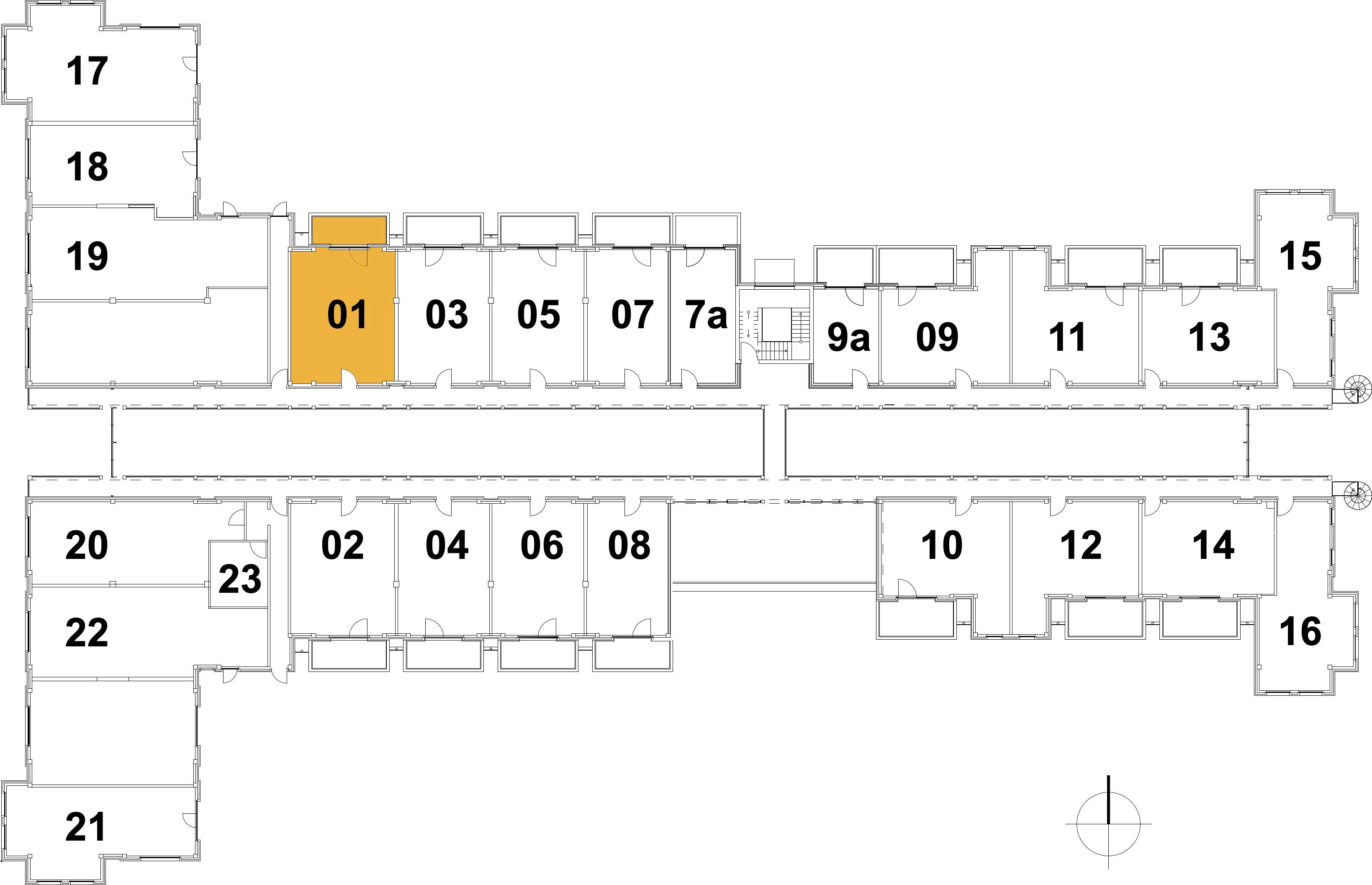 Kaiservillen Heringsdorf Ferienwohnung mit 1 Schlafzimmer und Balkon (S1) Insel Usedom - Grundriss
