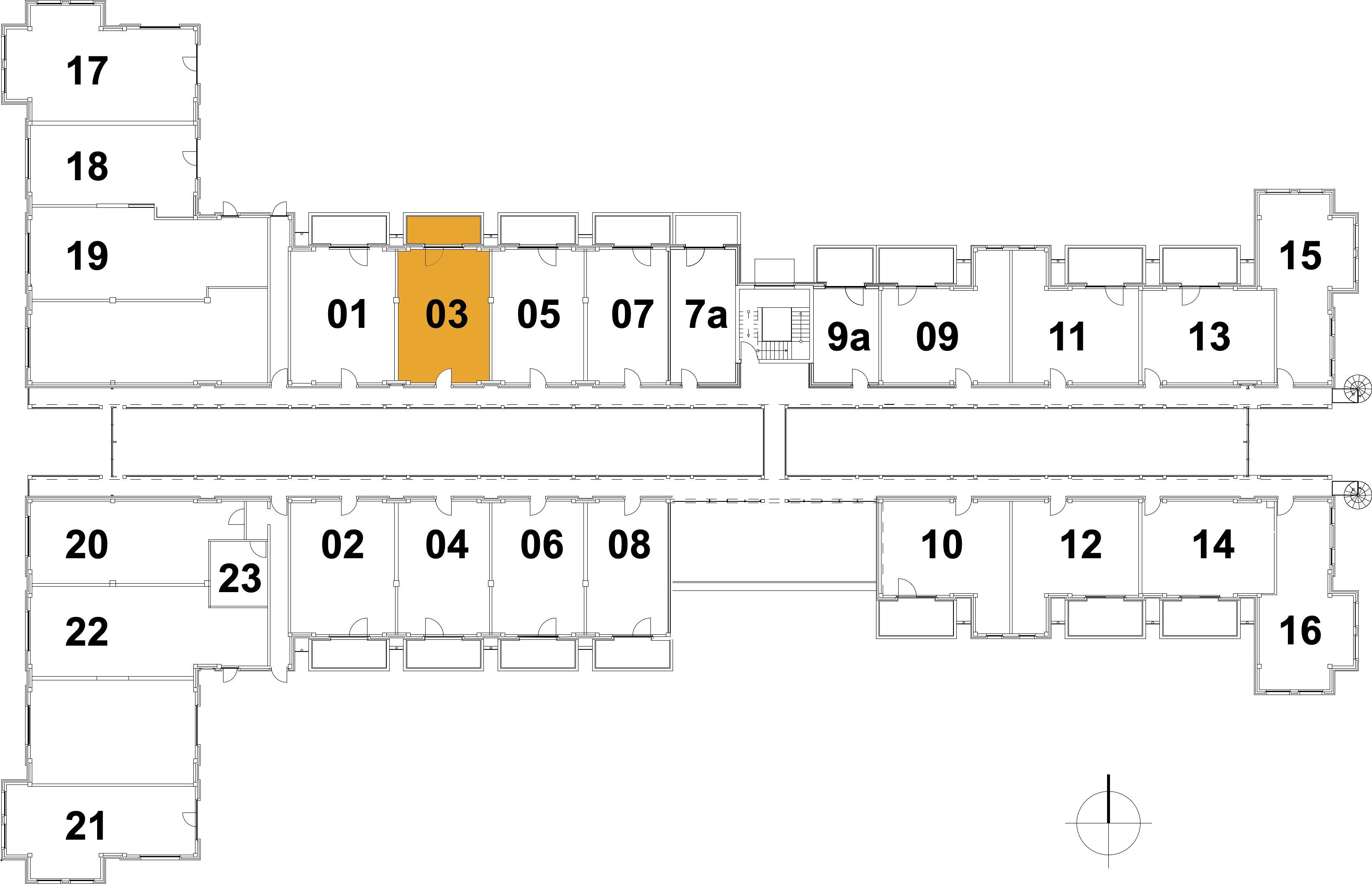 Kaiservillen Heringsdorf Ferienwohnung mit 1 Schlafzimmer und Balkon (S3) Insel Usedom - Grundriss