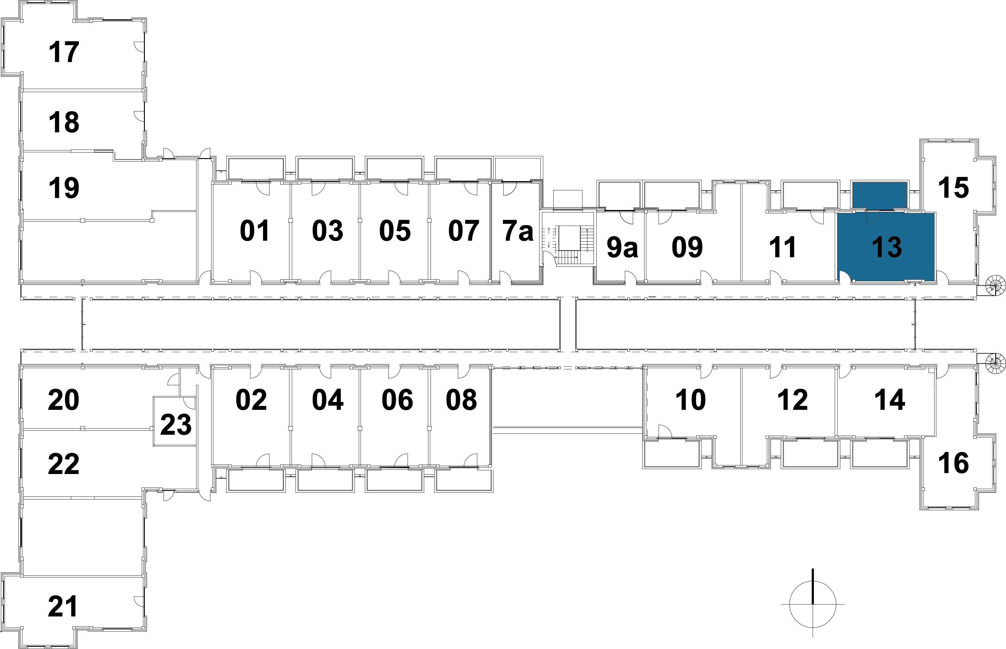 Kaiservillen Heringsdorf 1-Raum-Ferienwohnung mit Balkon zur Seeseite (S13) Insel Usedom - Grundriss