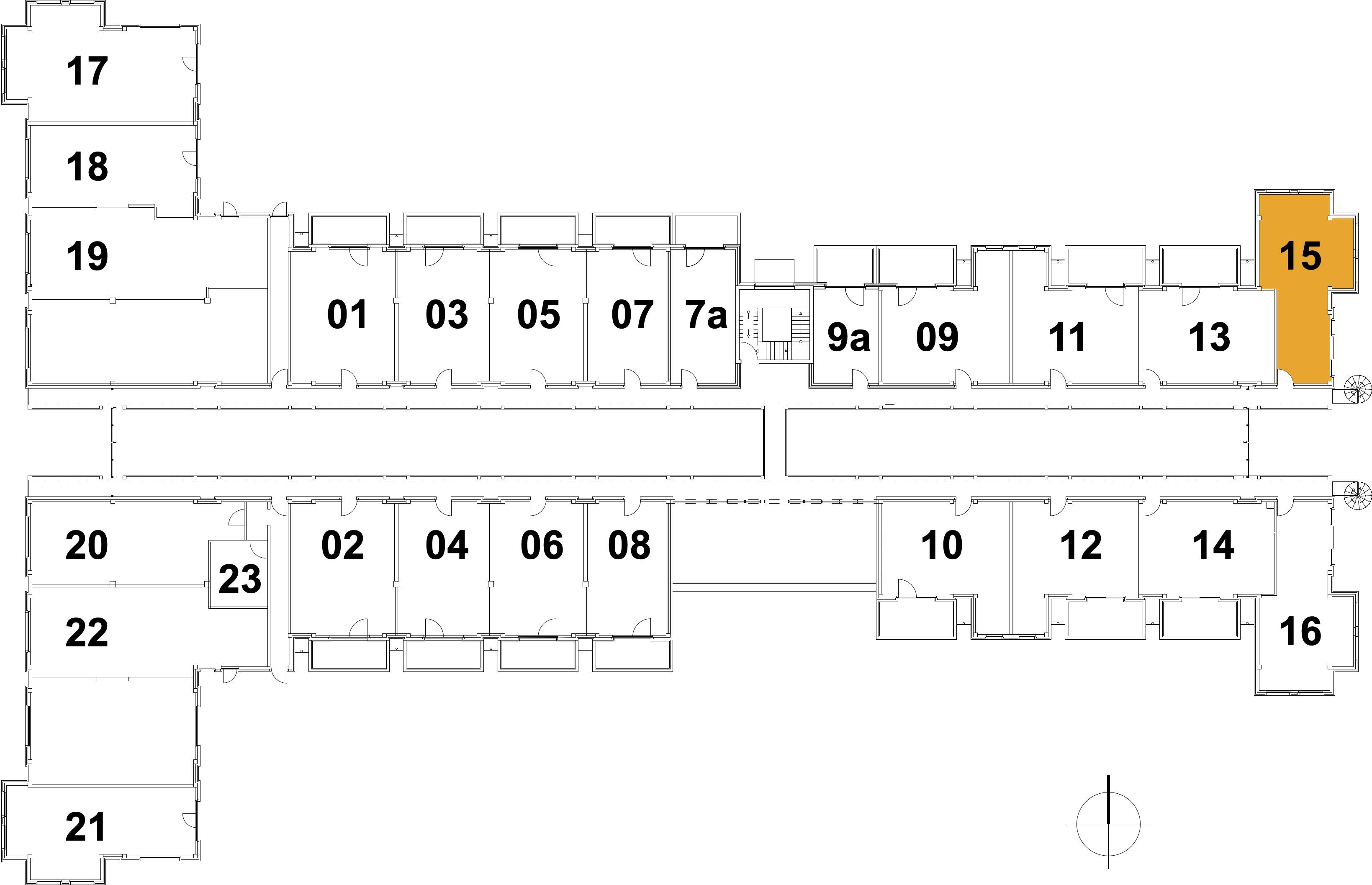 Kaiservillen Heringsdorf Ferienwohnung mit 1 Schlafzimmer und Balkon zur Seeseite (S15) Insel Usedom - Grundriss