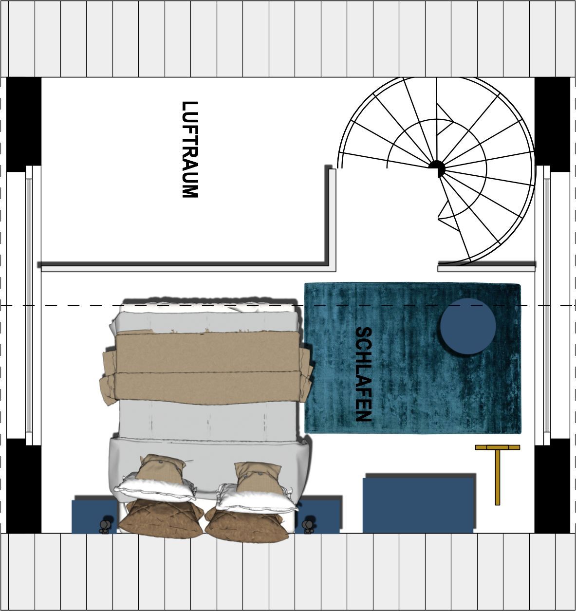 Kaiservillen Heringsdorf Ferienwohnung mit 2 Schlafzimmern und Terrasse (S17) Insel Usedom - Grundriss