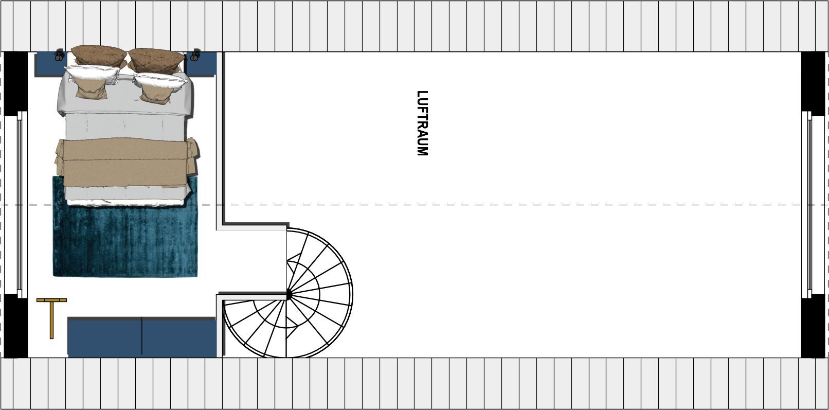 Kaiservillen Heringsdorf Ferienwohnung mit 1 Schlafzimmer und Terrasse (S18) Insel Usedom - Grundriss