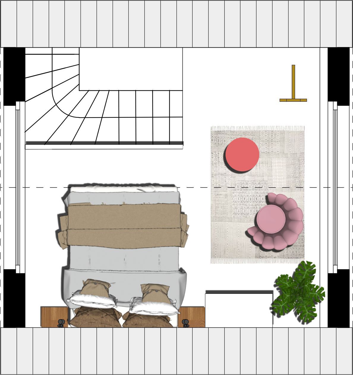 Kaiservillen Heringsdorf Ferienwohnung mit 2 Schlafzimmern und Terrasse (S21) Insel Usedom - Grundriss
