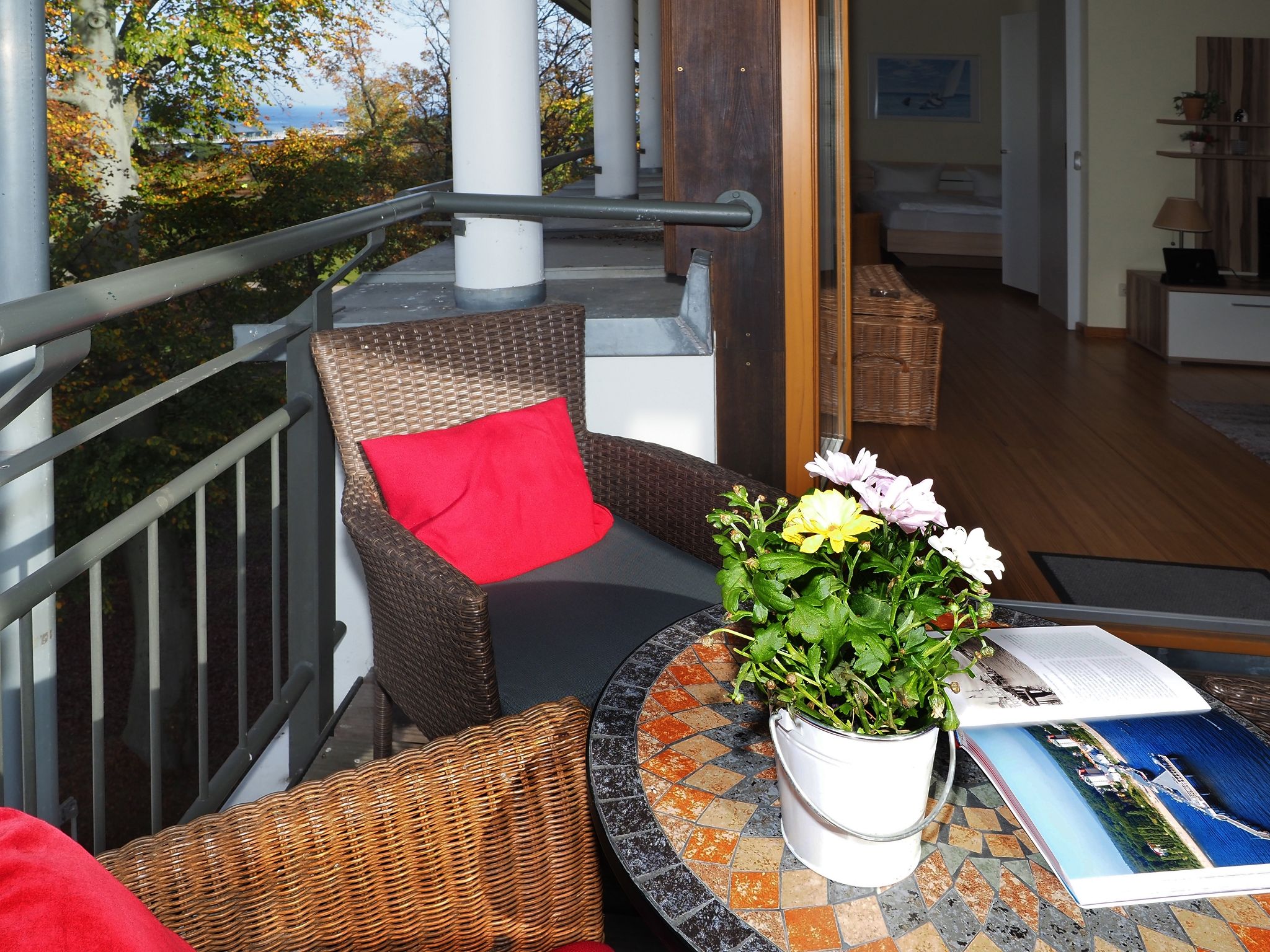 Kaiservillen Heringsdorf Ferienwohnung mit 1 Schlafzimmer und Balkon (D231) Insel Usedom - Balkon