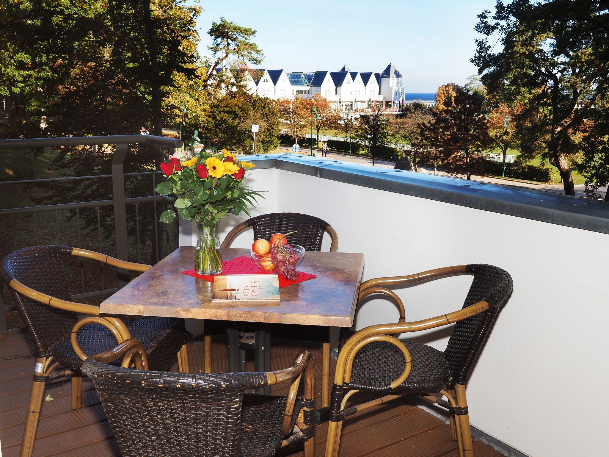 Kaiservillen Heringsdorf Ferienwohnung mit 2 Schlafzimmern und Balkon (D202) Insel Usedom - Balkon