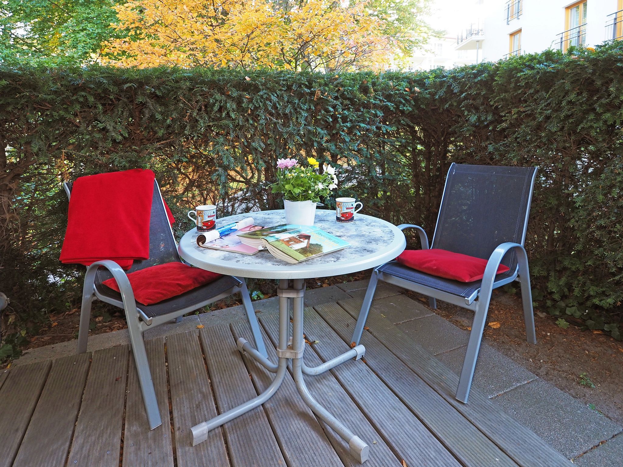 Kaiservillen Heringsdorf Ferienwohnung mit 1 Schlafzimmer und Terrasse (D204) Insel Usedom - Terrasse