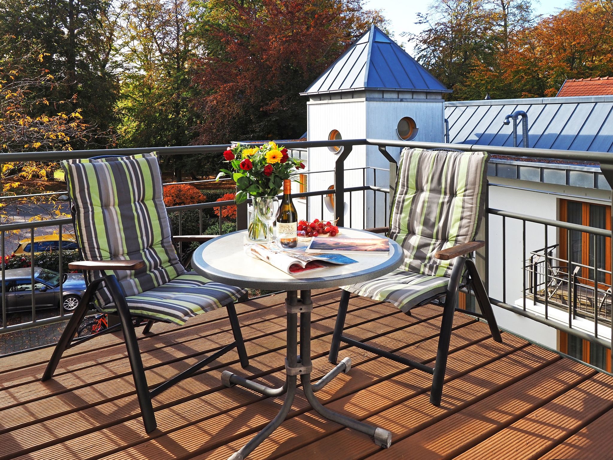 Kaiservillen Heringsdorf Ferienwohnung mit 1 Schlafzimmer und Balkon (D221) Insel Usedom - Balkon