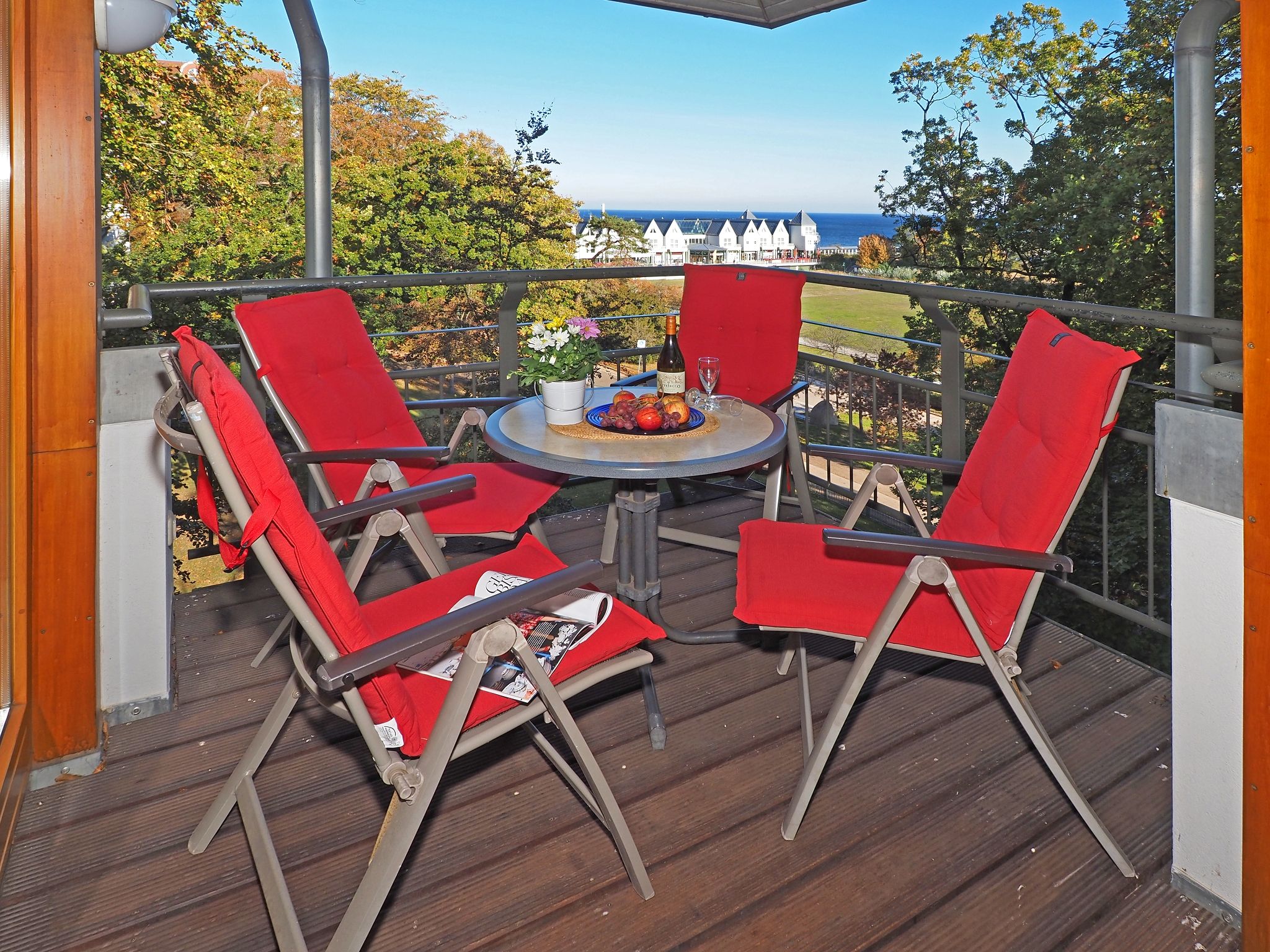 Kaiservillen Heringsdorf Ferienwohnung mit 1 Schlafzimmer und Balkon (D232) Insel Usedom - Balkon