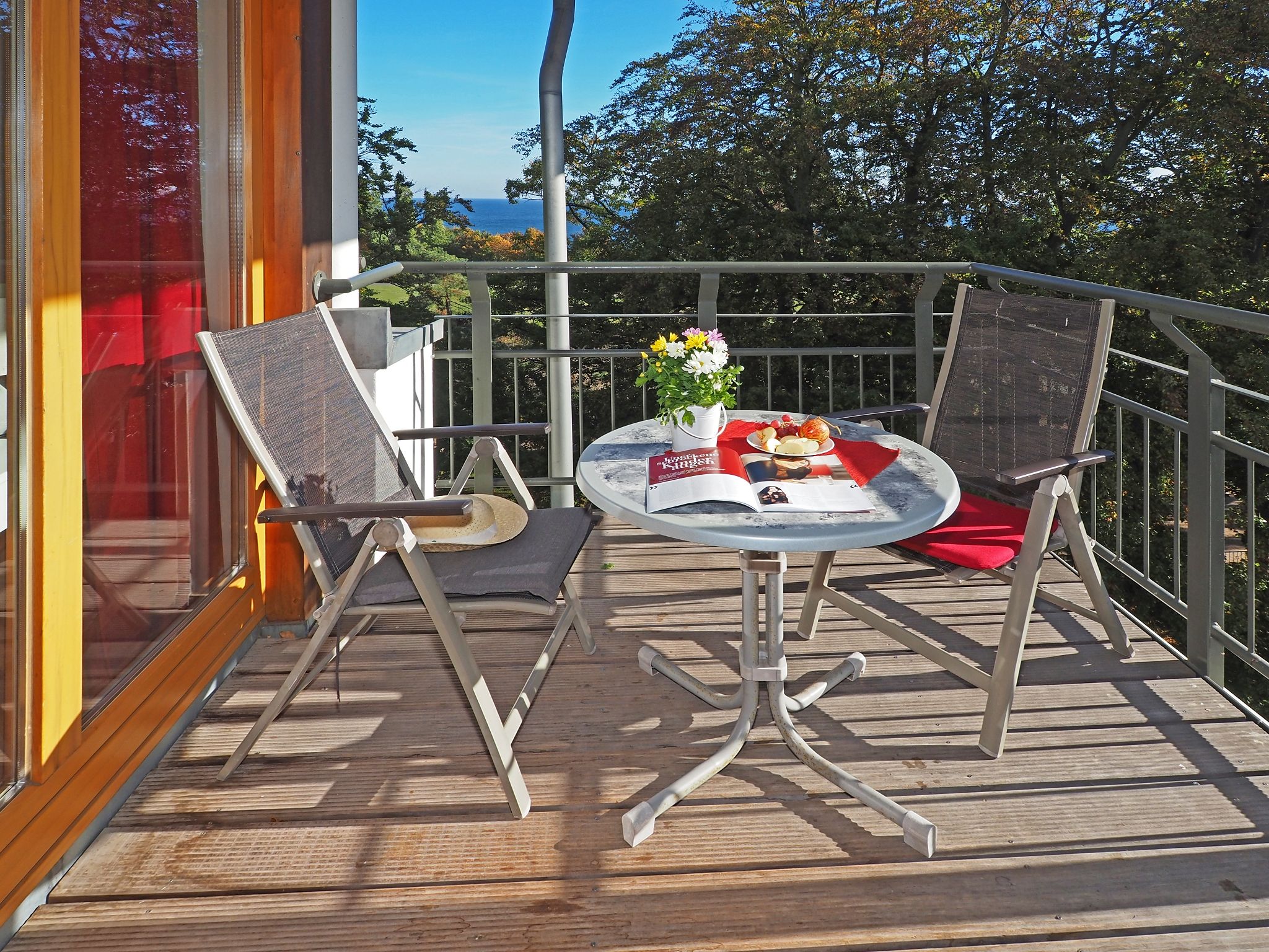 Kaiservillen Heringsdorf Ferienwohnung mit 1 Schlafzimmer und Balkon (D233) Insel Usedom - Balkon