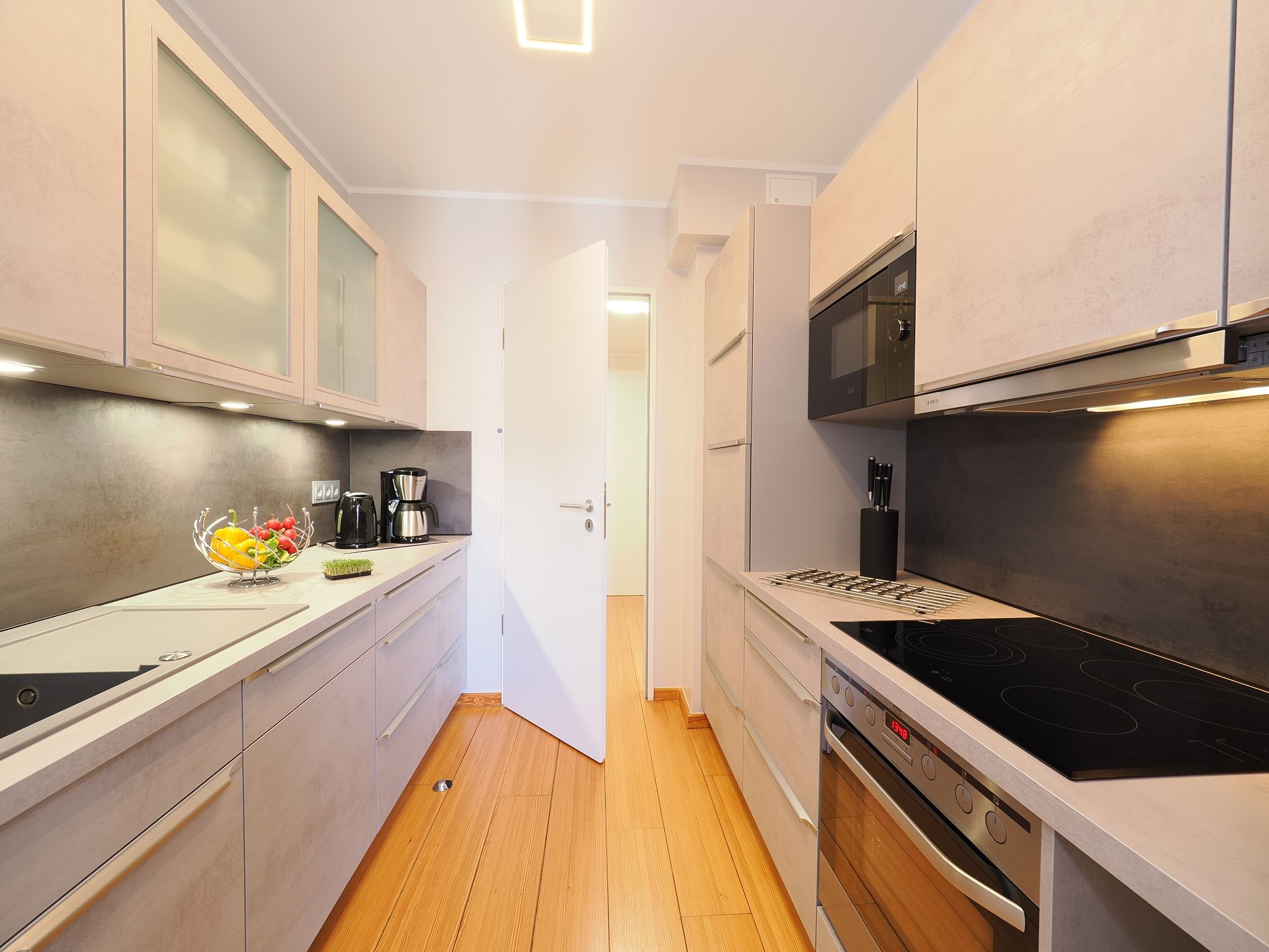 Kaiservillen Heringsdorf Ferienwohnung mit 1 Schlafzimmer und Balkon (D125) Insel Usedom - Küche / Küchenzeile