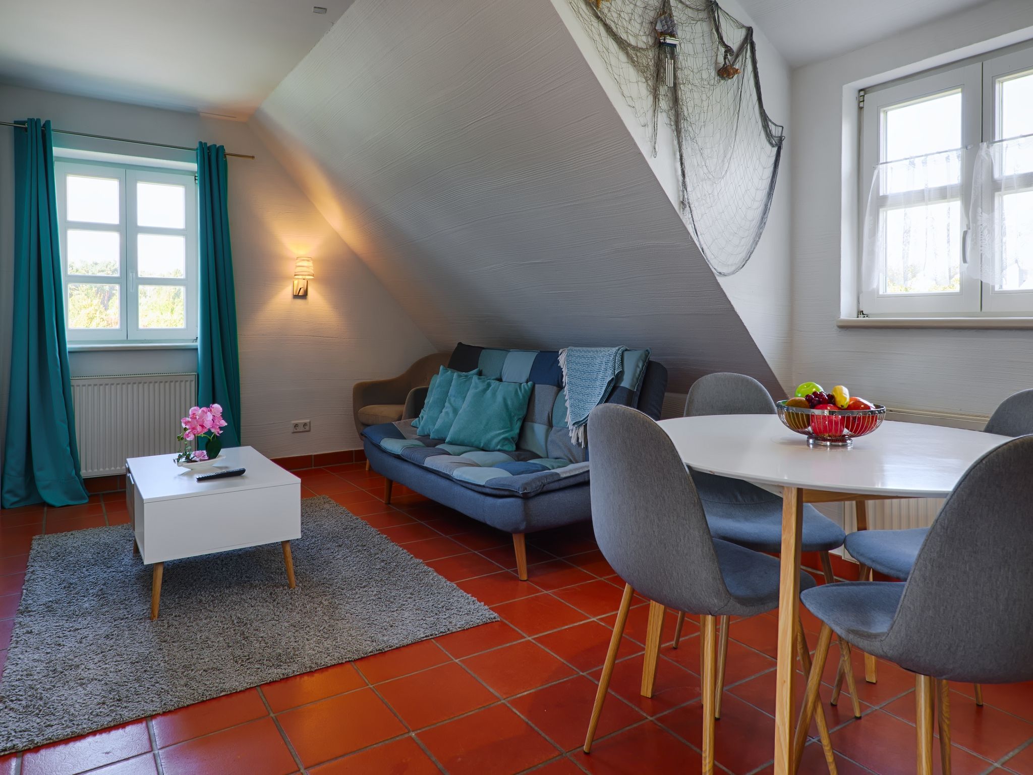 Feriendorf Rugana Klassik Ferienwohnung mit 2 Schlafzimmern (D58) Insel Rügen - Wohnzimmer