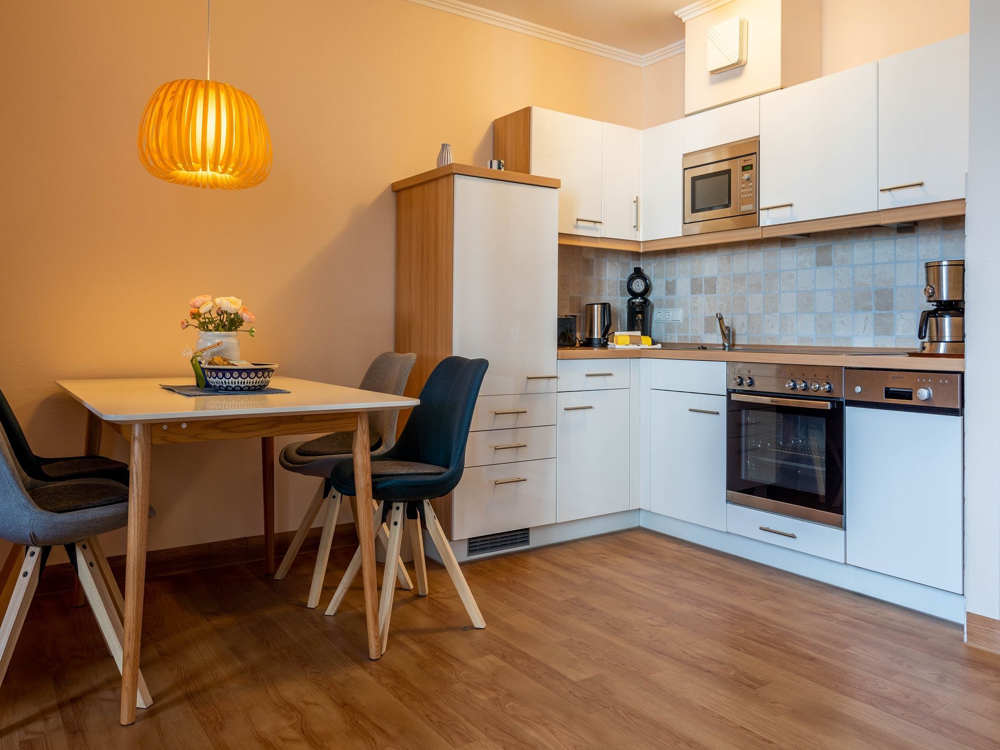 Strandvillen Binz 1-Raum-Ferienwohnung mit Balkon (AH/722) Insel Rügen - Küche / Küchenzeile