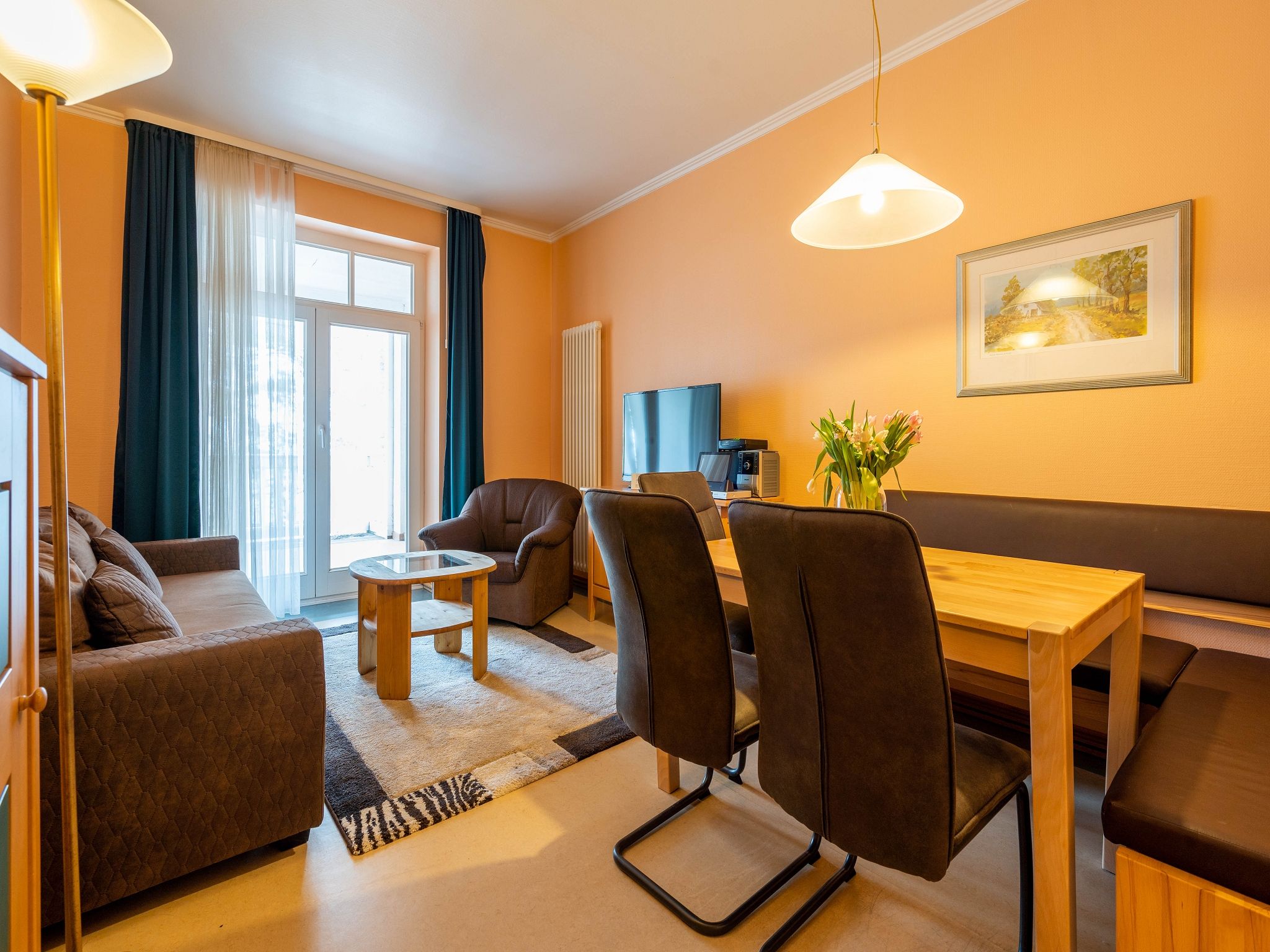 Strandvillen Binz Ferienwohnung mit Meerblick, 2 Schlafzimmern und Balkon (SV/613) Insel Rügen - Wohnzimmer