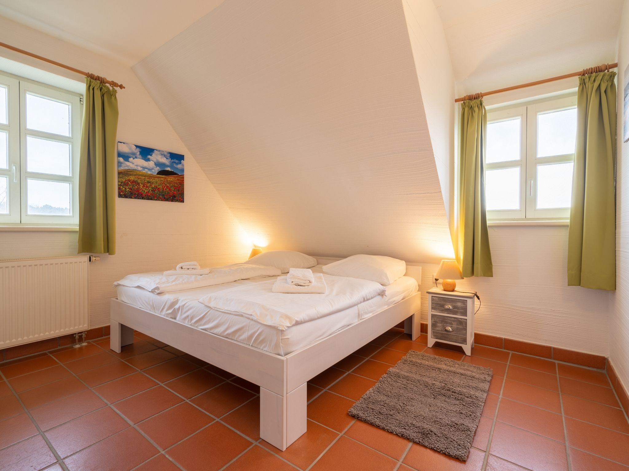 Feriendorf Rugana Komfort Ferienwohnung mit 2 Schlafzimmern und Terrasse (D04) Insel Rügen - Schlafzimmer