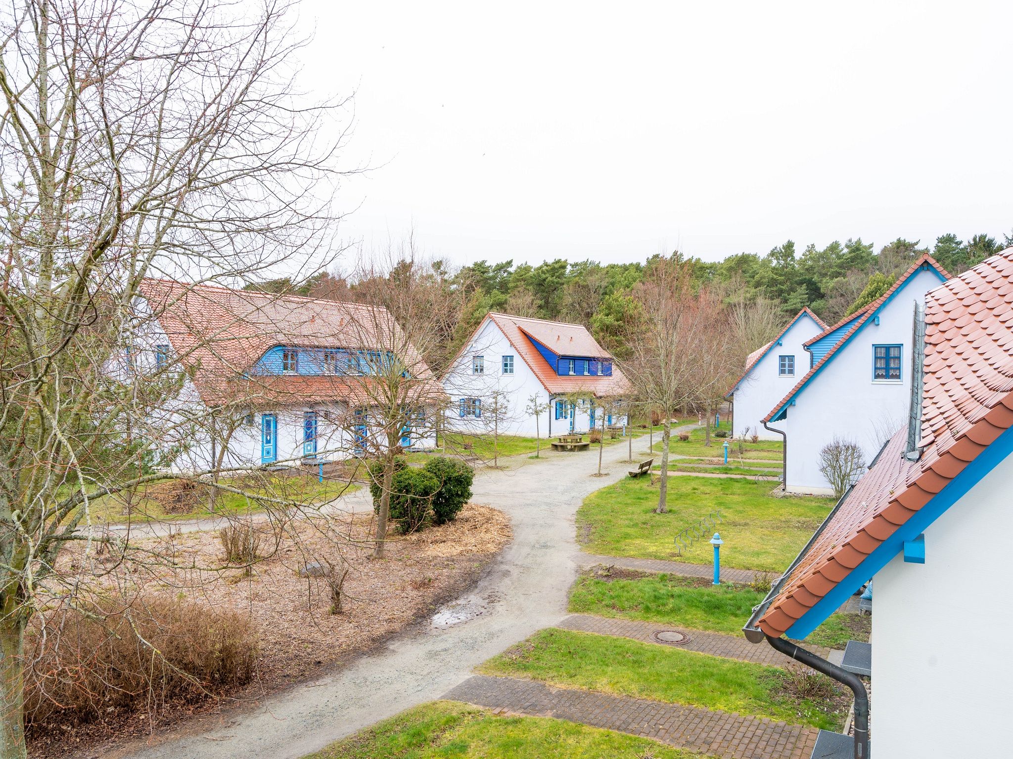 Feriendorf Rugana Komfort Ferienwohnung mit 1 Schlafzimmer (A35) Insel Rügen - Gartenblick