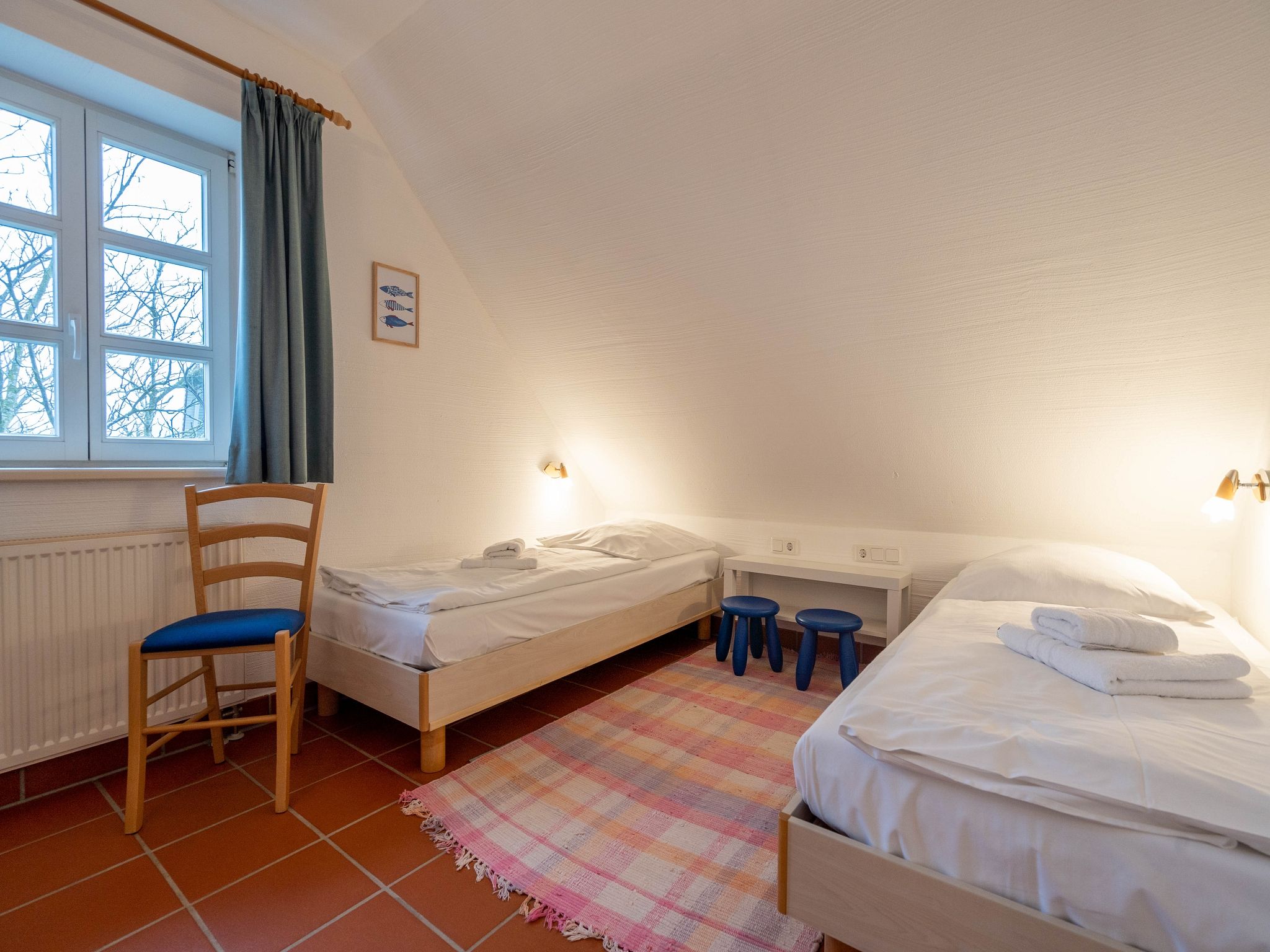 Feriendorf Rugana Komfort Ferienwohnung mit 2 Schlafzimmern und Terrasse (C52) Insel Rügen - Schlafzimmer