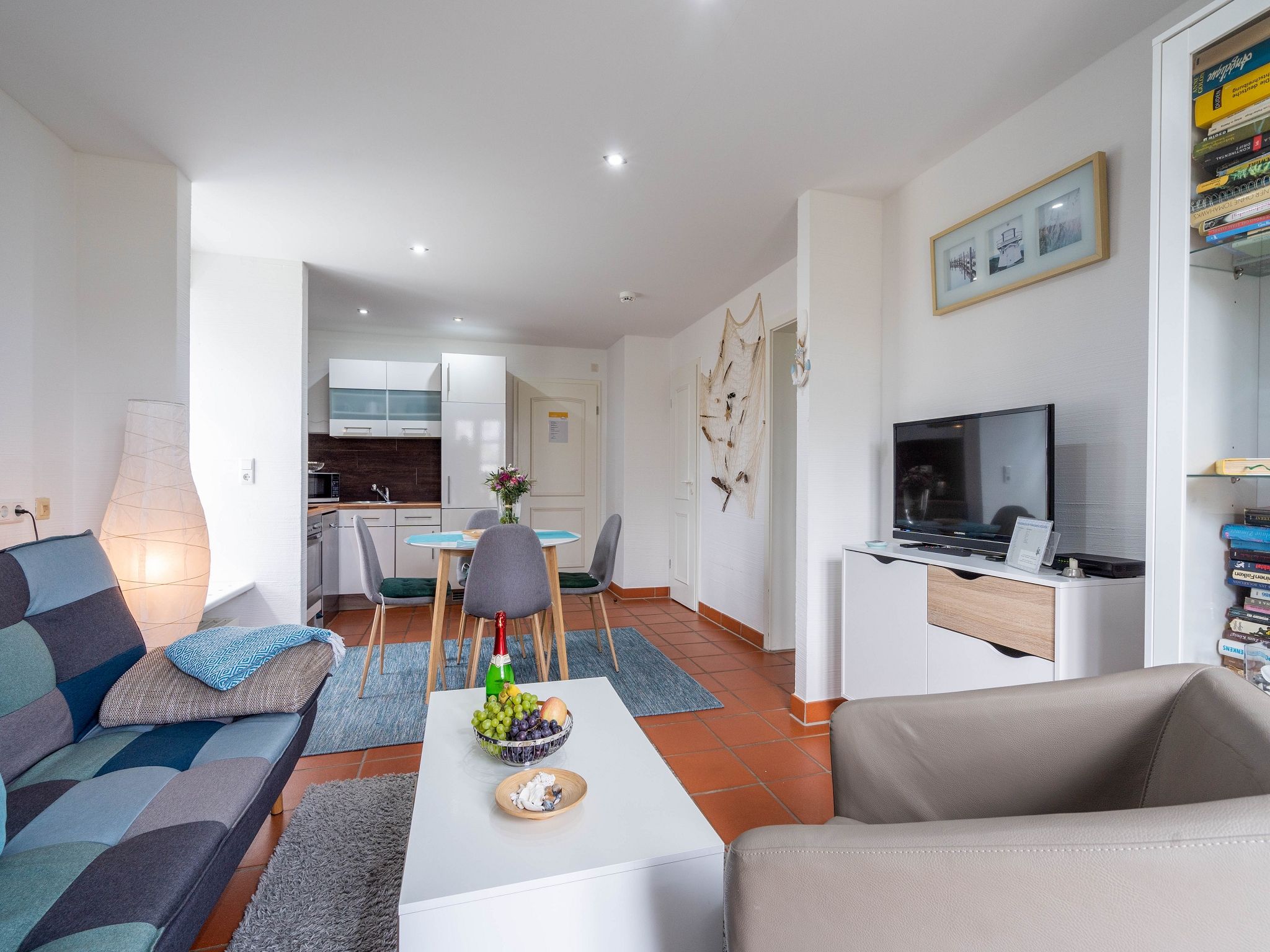 Feriendorf Rugana Klassik Ferienwohnung mit 1 Schlafzimmern und Terrasse (D54) Insel Rügen - Wohnzimmer