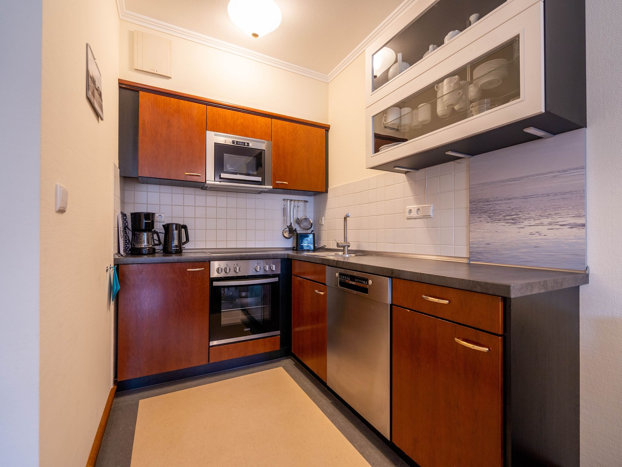 Dünenpark Binz Komfort Ferienwohnung mit 1 Schlafzimmer und Terrasse im Erdgeschoss (026) Insel Rügen - Küche / Küchenzeile