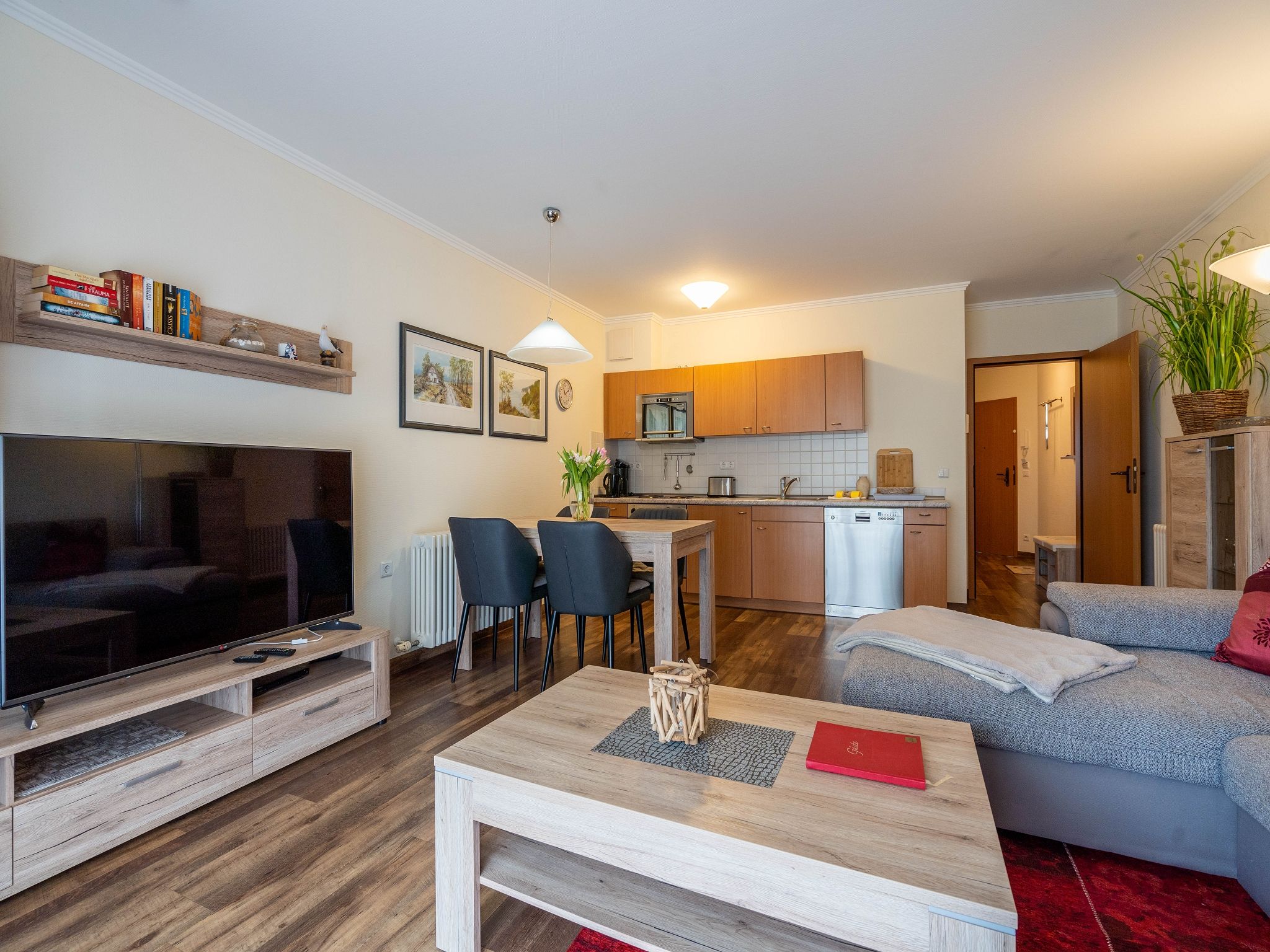 Dünenpark Binz Komfortplus Ferienwohnung mit 1 Schlafzimmer und Terrasse im Erdgeschoss (221) Insel Rügen - Küche / Küchenzeile