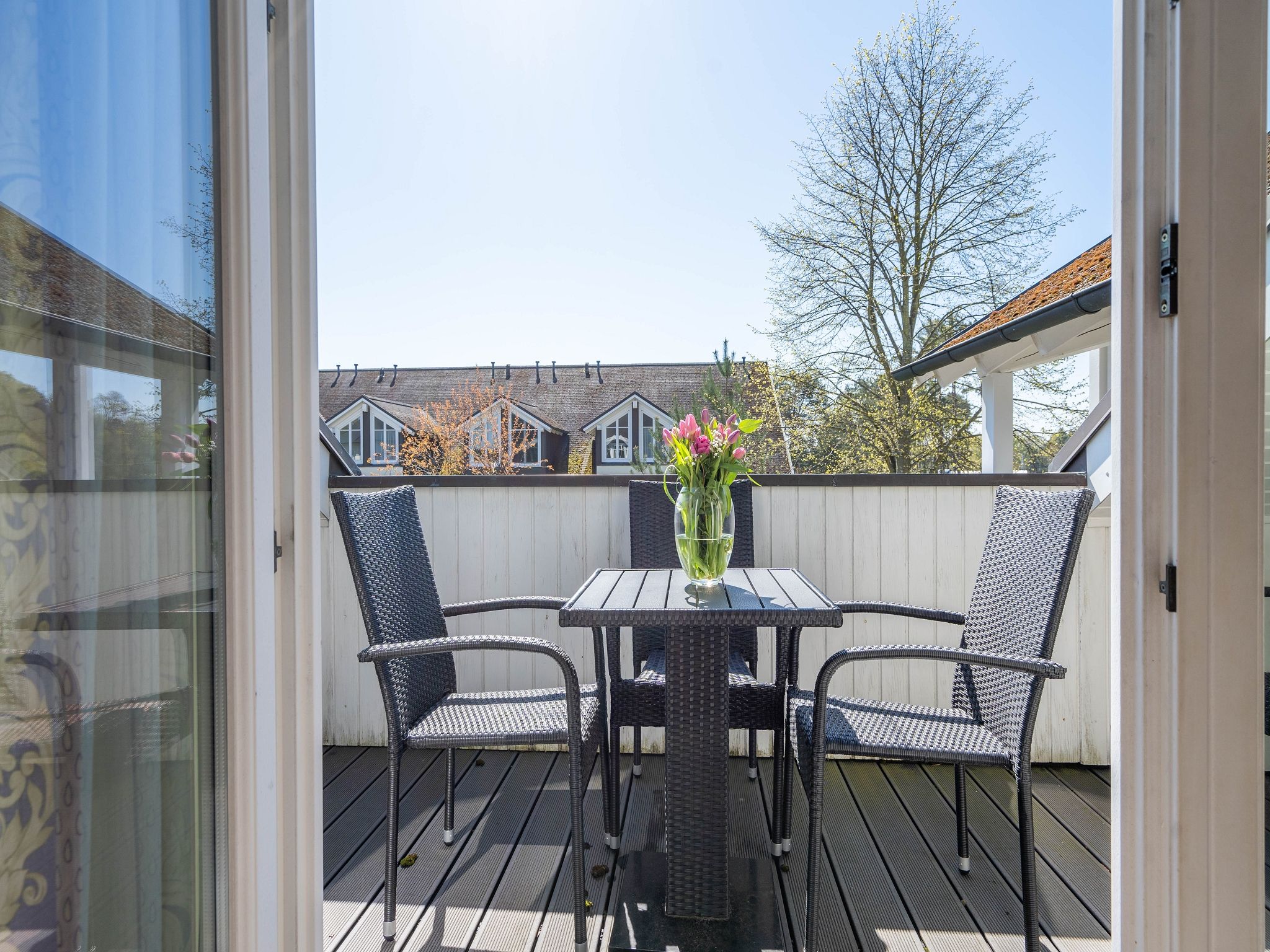 Dünenpark Binz Komfort Ferienwohnung mit 1 Schlafzimmer und Balkon im Dachgeschoss (161) Insel Rügen - Balkon