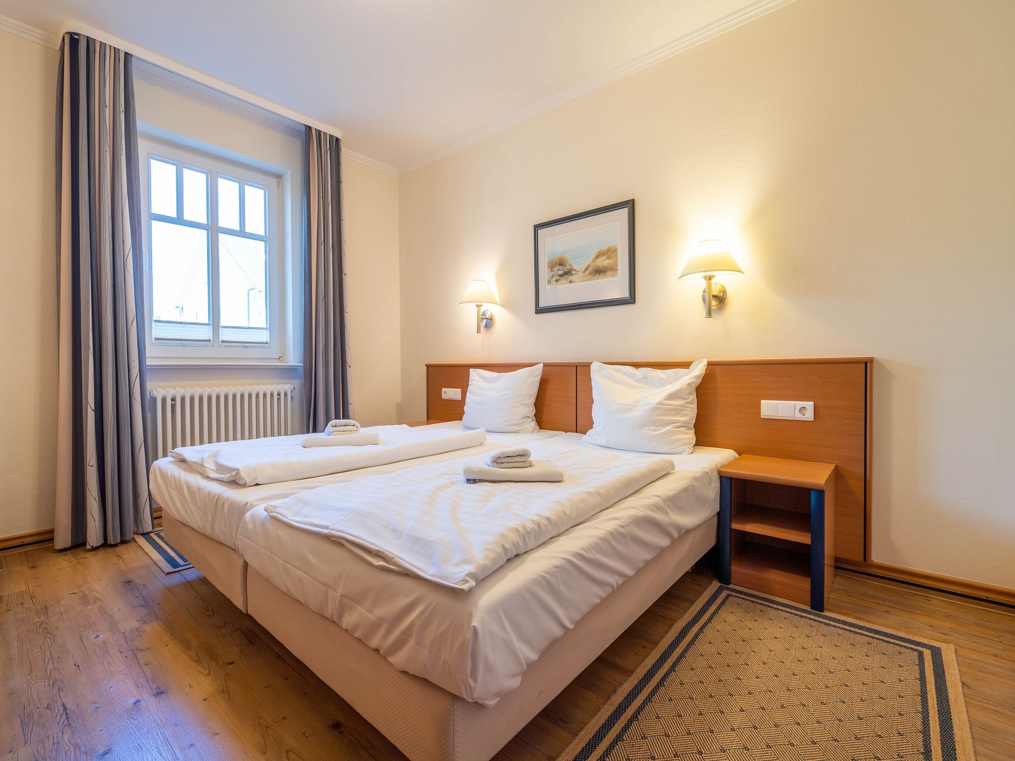 Dünenpark Binz Komfort Ferienwohnung mit 1 Schlafzimmer und Terrasse im Erdgeschoss (238) Insel Rügen - Schlafzimmer