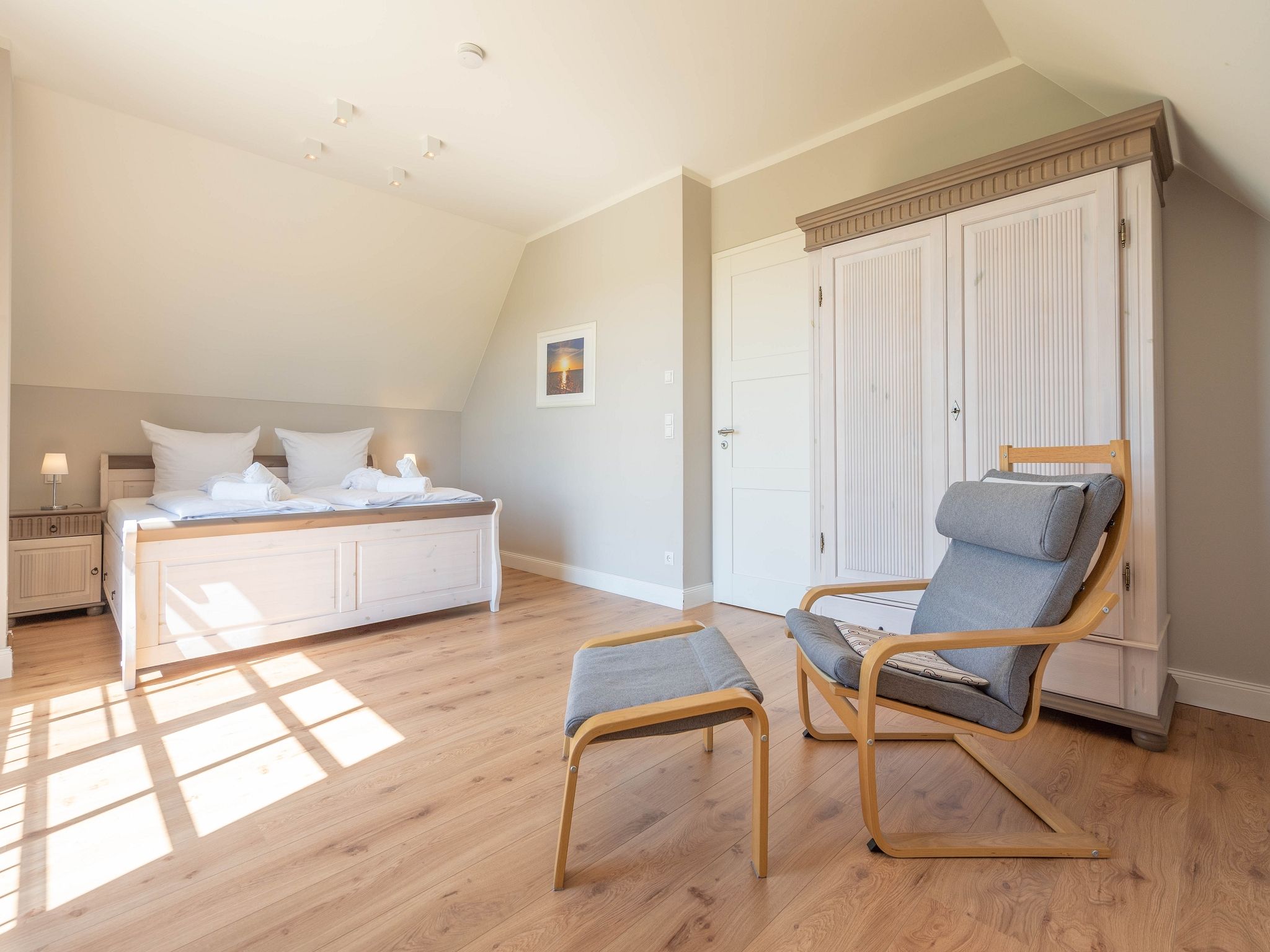 Premium Reetdachvilla mit 3 Schlafzimmern, Sauna und Kamin (E09) - Schlafzimmer