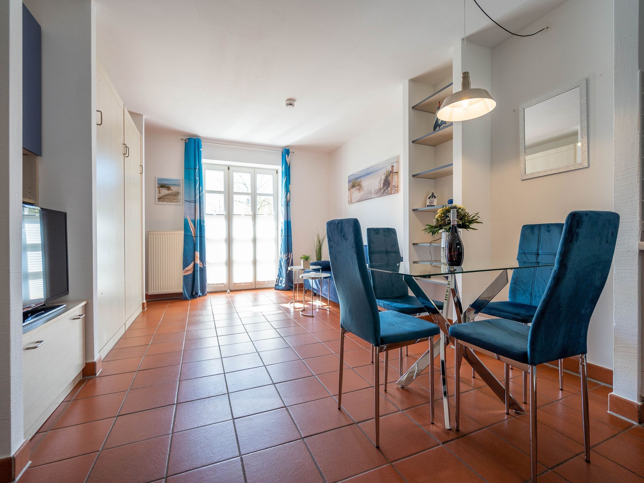 Feriendorf Rugana Klassik 1-Raum Ferienwohnung mit Terrasse (B32) Insel Rügen - Wohnzimmer