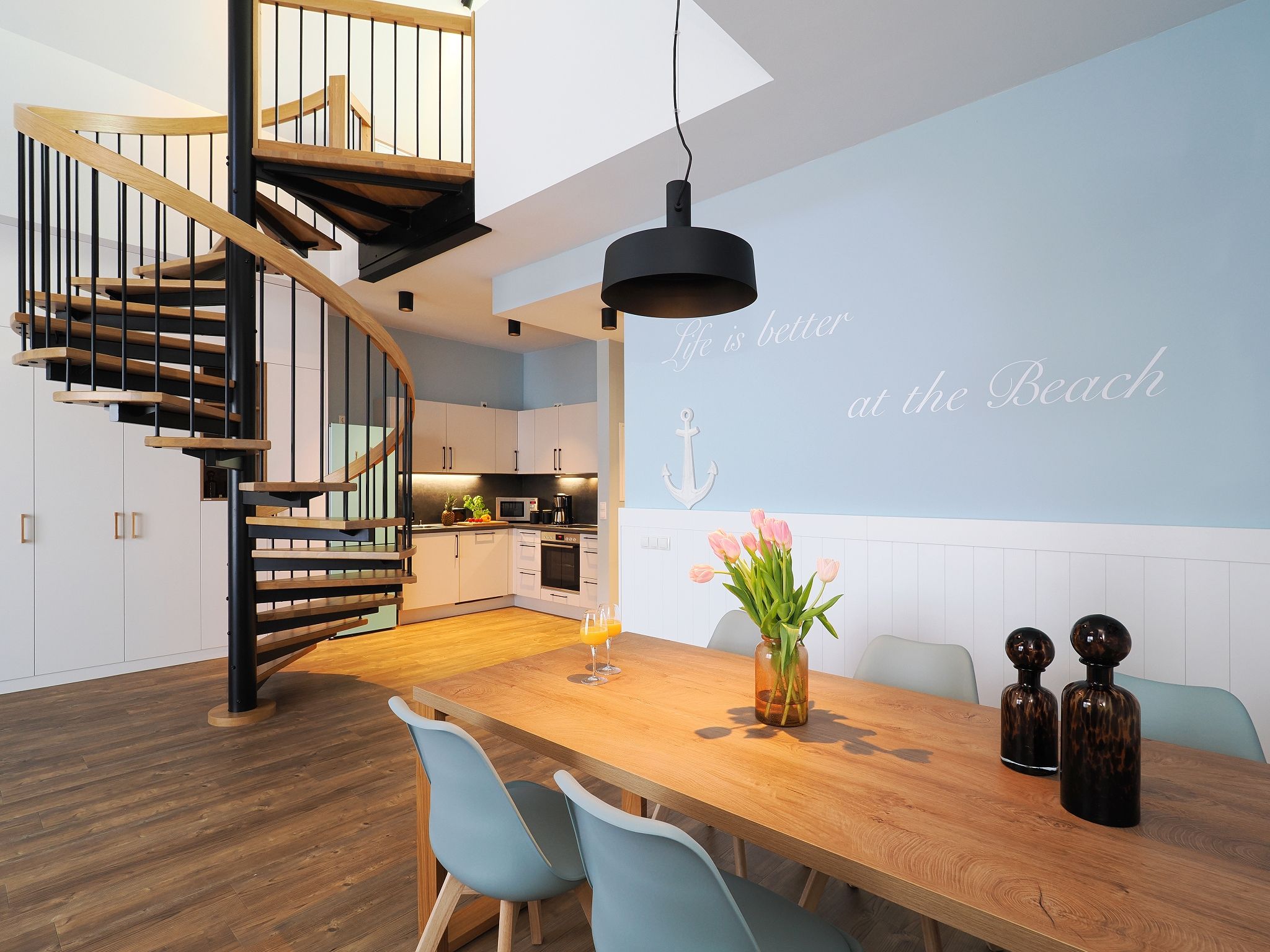 Kaiservillen Heringsdorf Ferienwohnung mit 1 Schlafzimmer und Balkon (S1) Insel Usedom - Wohnzimmer