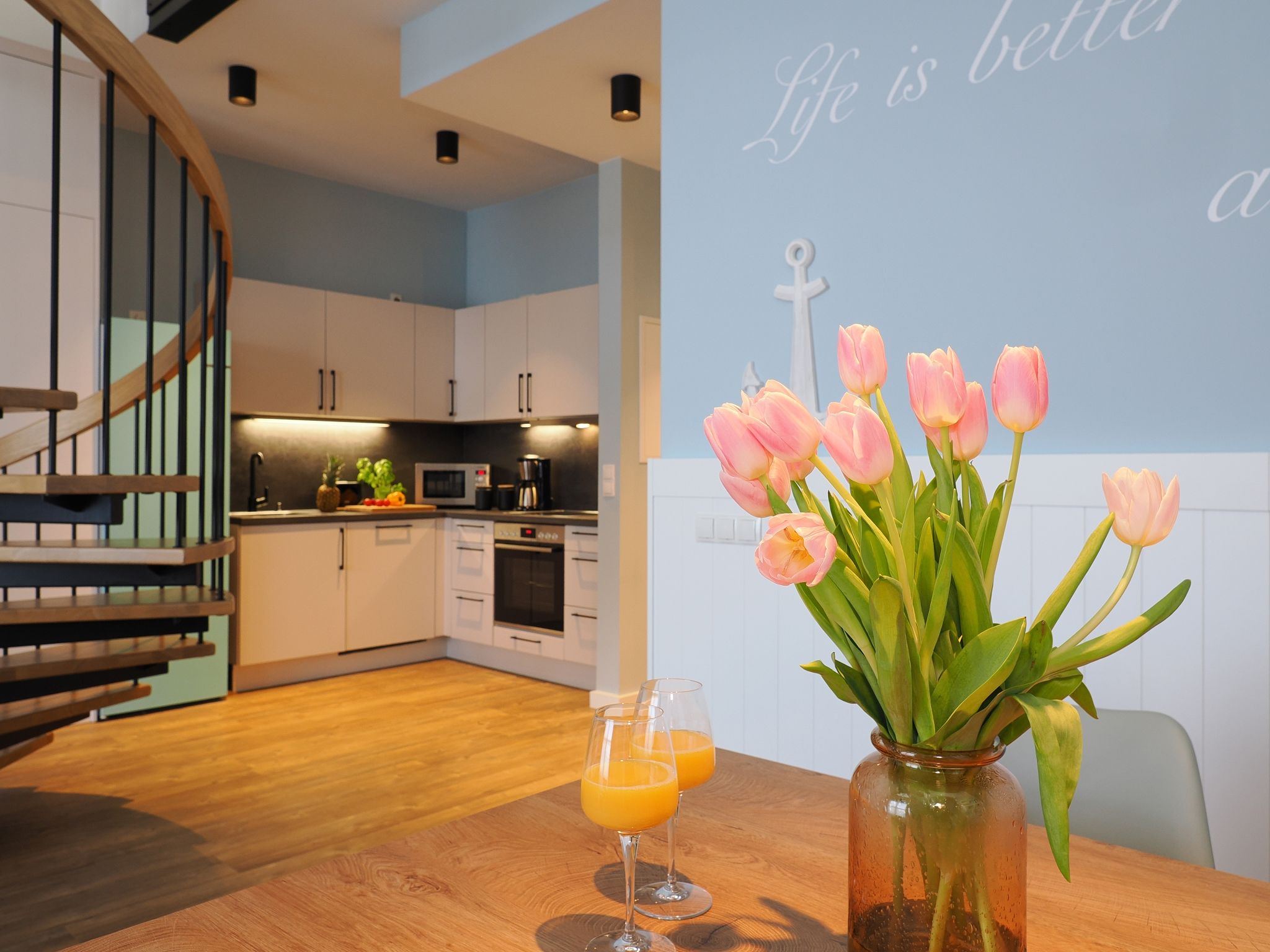 Kaiservillen Heringsdorf Ferienwohnung mit 1 Schlafzimmer und Balkon (S1) Insel Usedom - Küche / Küchenzeile