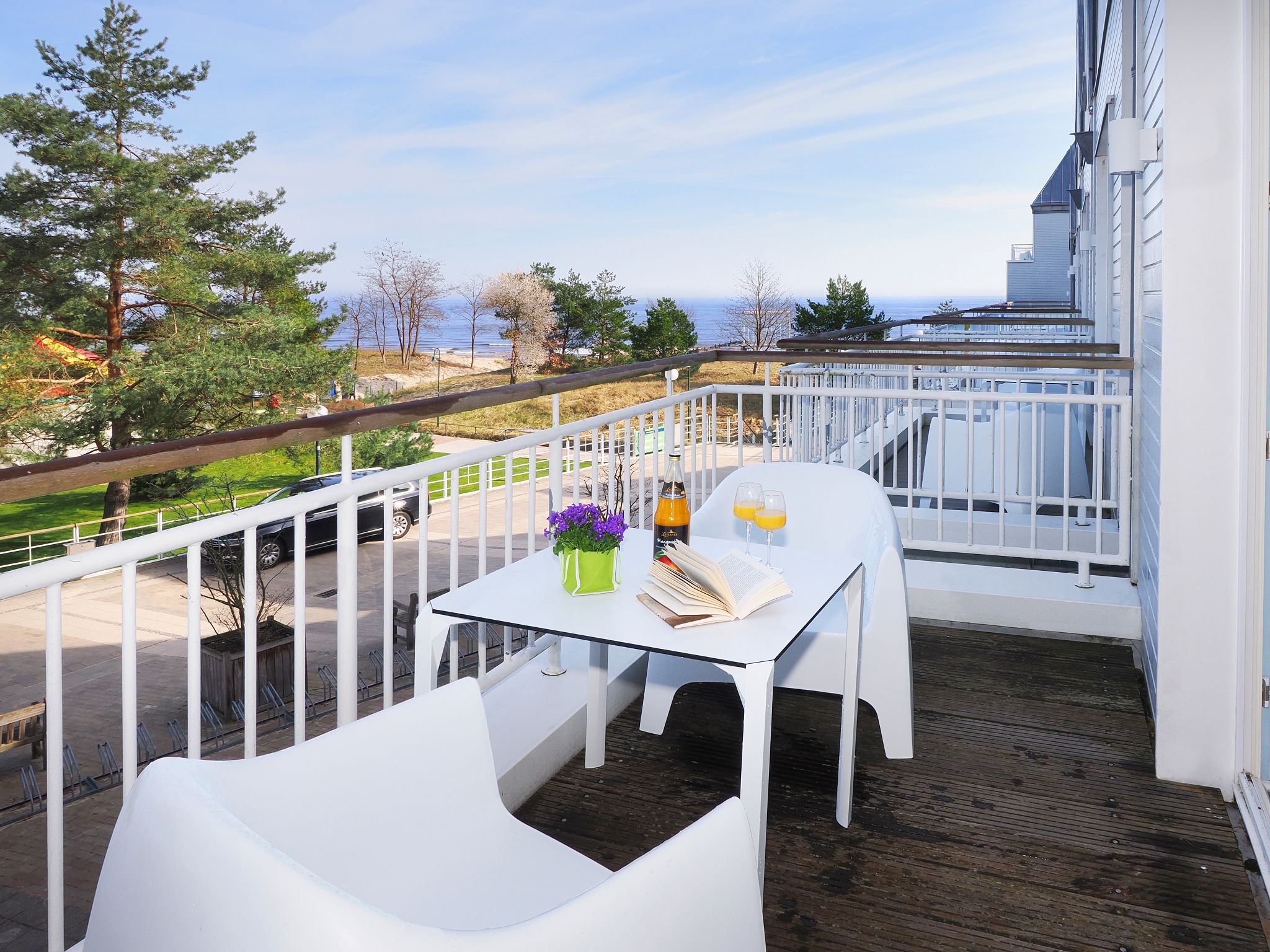 Kaiservillen Heringsdorf Ferienwohnung mit 1 Schlafzimmer und Balkon (S1) Insel Usedom - Balkon