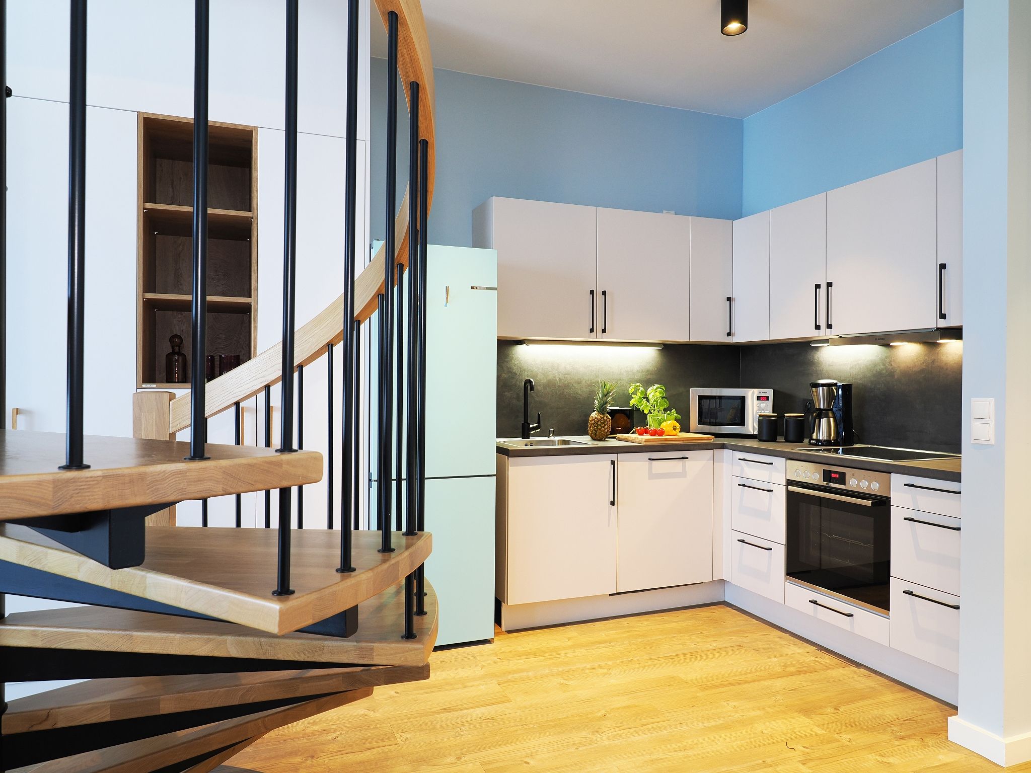 Kaiservillen Heringsdorf Ferienwohnung mit 1 Schlafzimmer und Balkon (S1) Insel Usedom - Küche / Küchenzeile