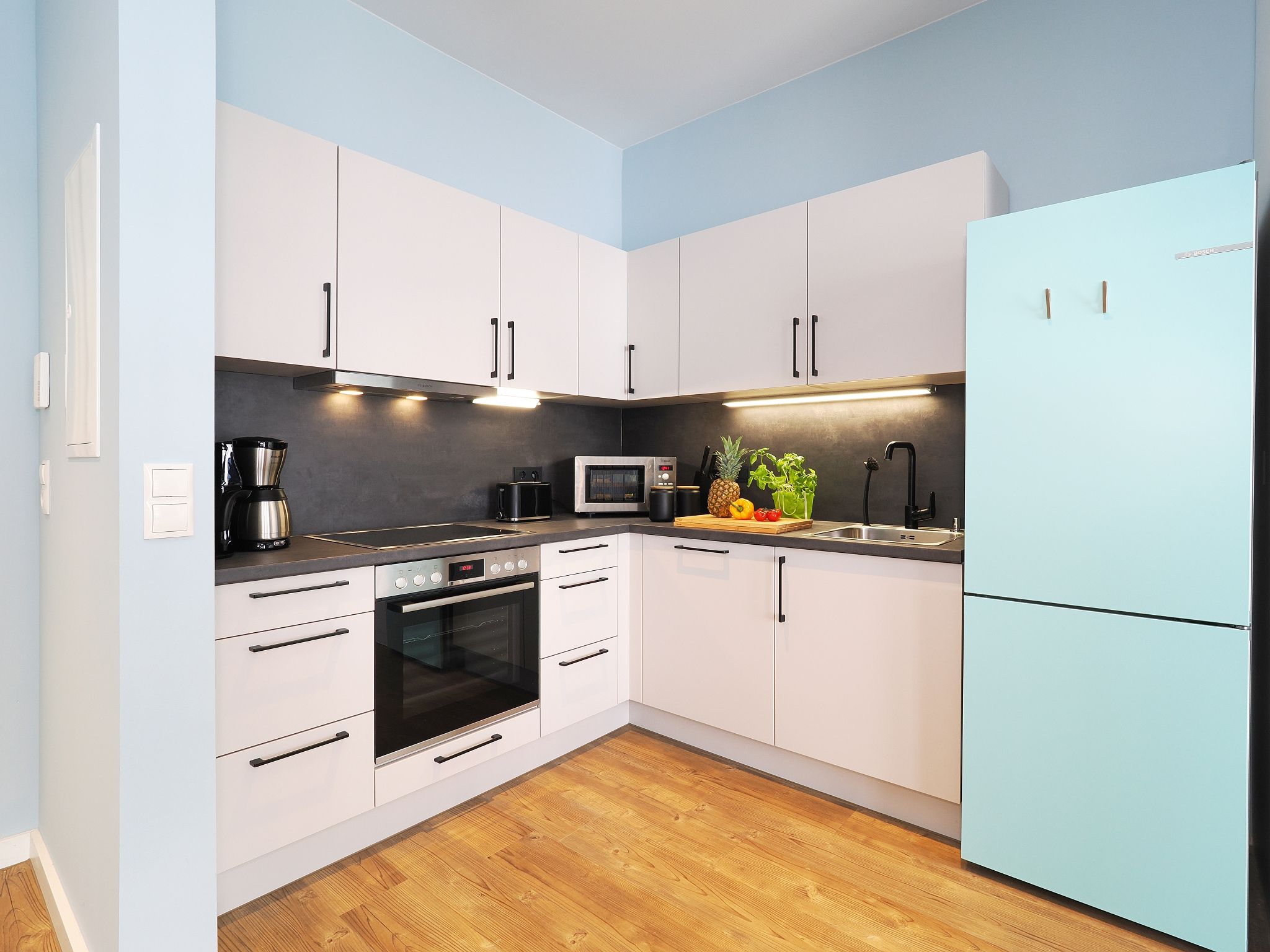 Kaiservillen Heringsdorf Ferienwohnung mit 1 Schlafzimmer, Balkon und Galerie (S2) Insel Usedom - Küche / Küchenzeile