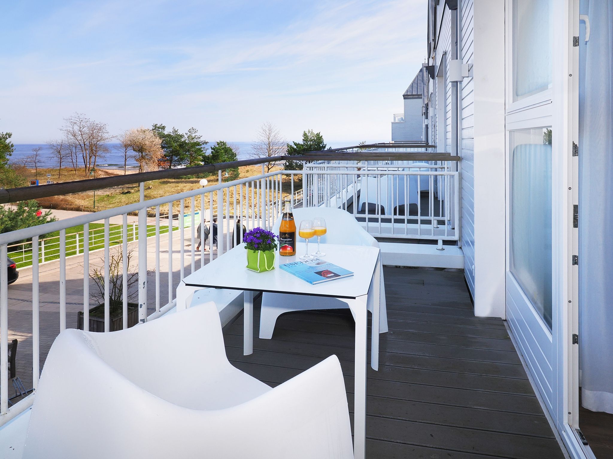 Kaiservillen Heringsdorf Ferienwohnung mit 1 Schlafzimmer und Balkon (S3) Insel Usedom - Balkon