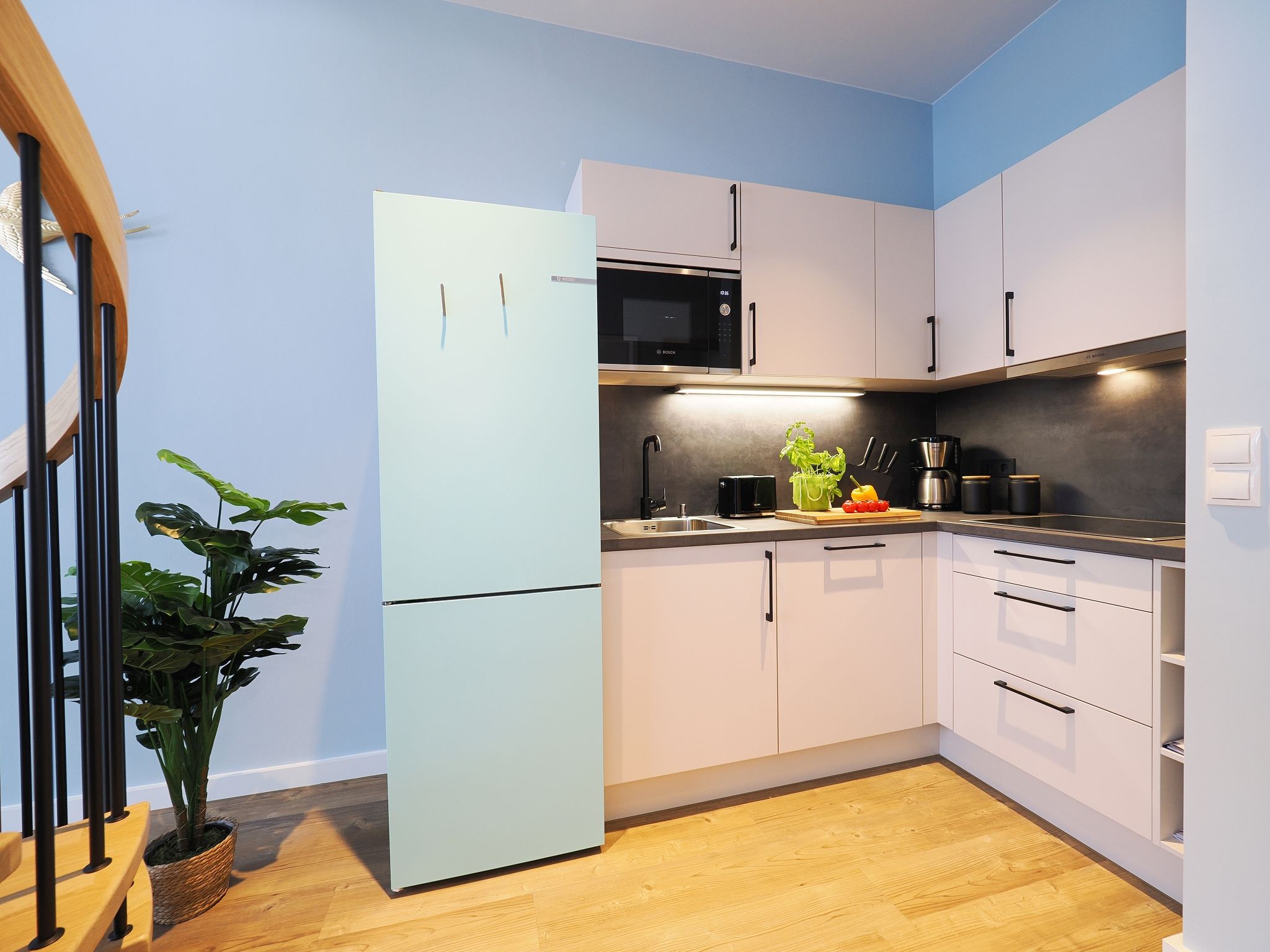 Kaiservillen Heringsdorf Ferienwohnung mit 1 Schlafzimmer und Balkon (S7) Insel Usedom - Küche / Küchenzeile