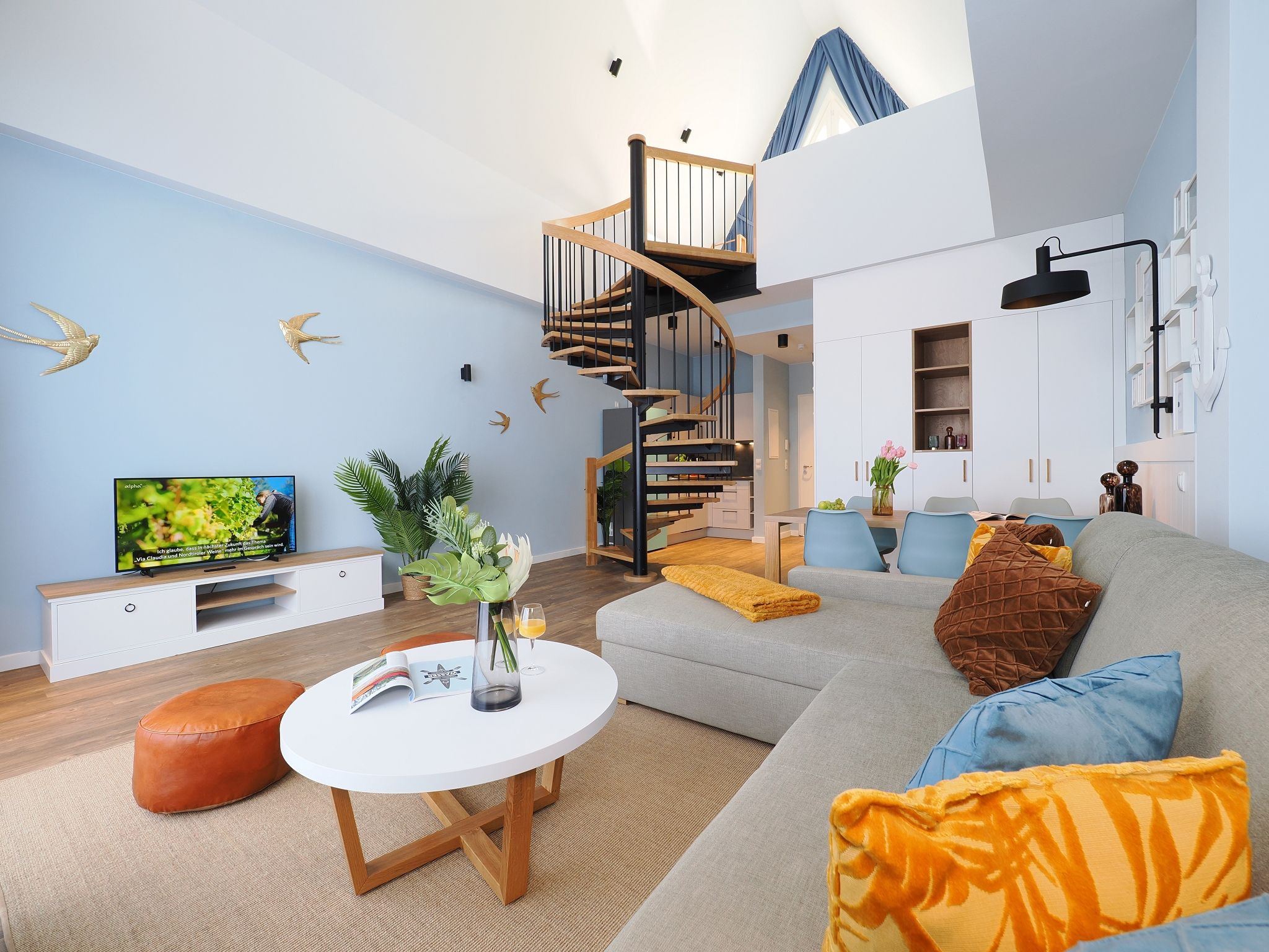 Kaiservillen Heringsdorf Ferienwohnung mit 1 Schlafzimmer und Balkon (S7) Insel Usedom - Wohnzimmer