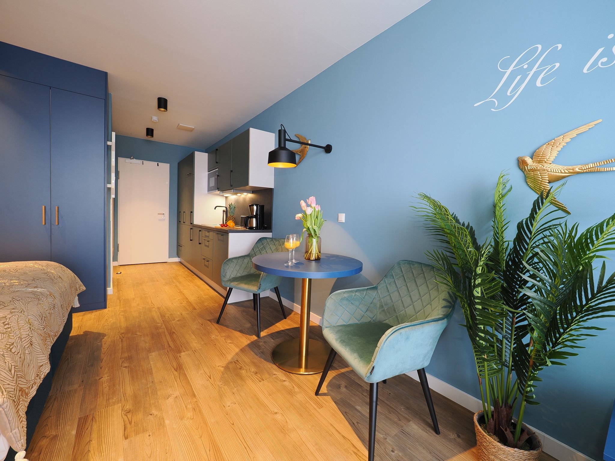 Kaiservillen Heringsdorf 1-Raum-Ferienwohnung mit Balkon (S7a) Insel Usedom - Küche / Küchenzeile