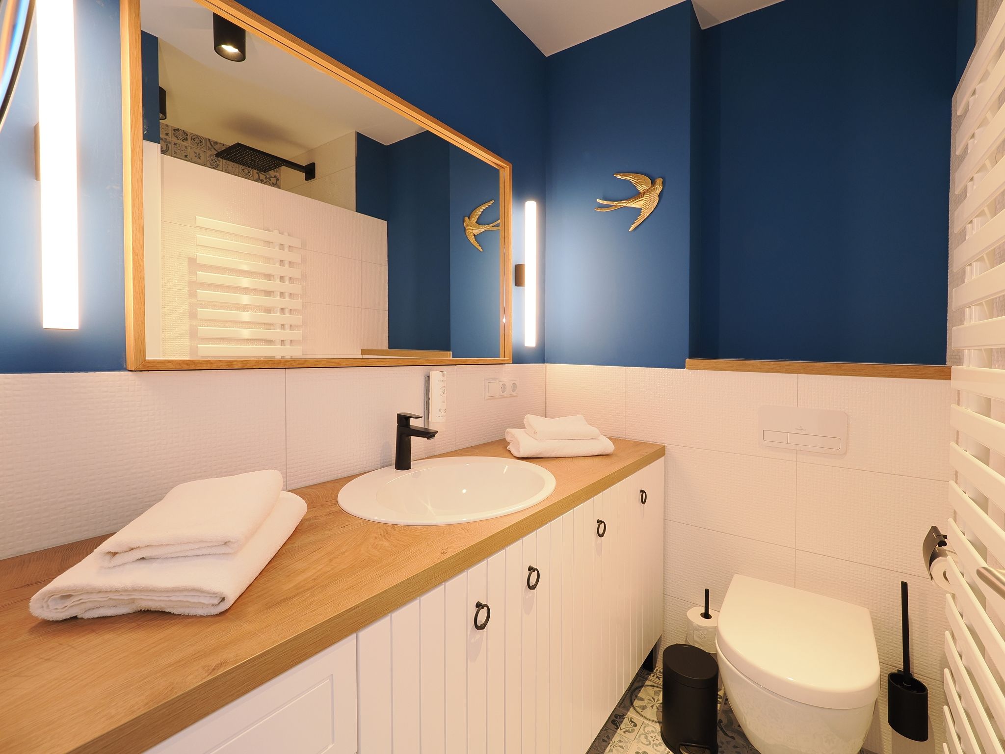 Kaiservillen Heringsdorf 1-Raum-Ferienwohnung mit Balkon zur Seeseite (S9) Insel Usedom - Badezimmer