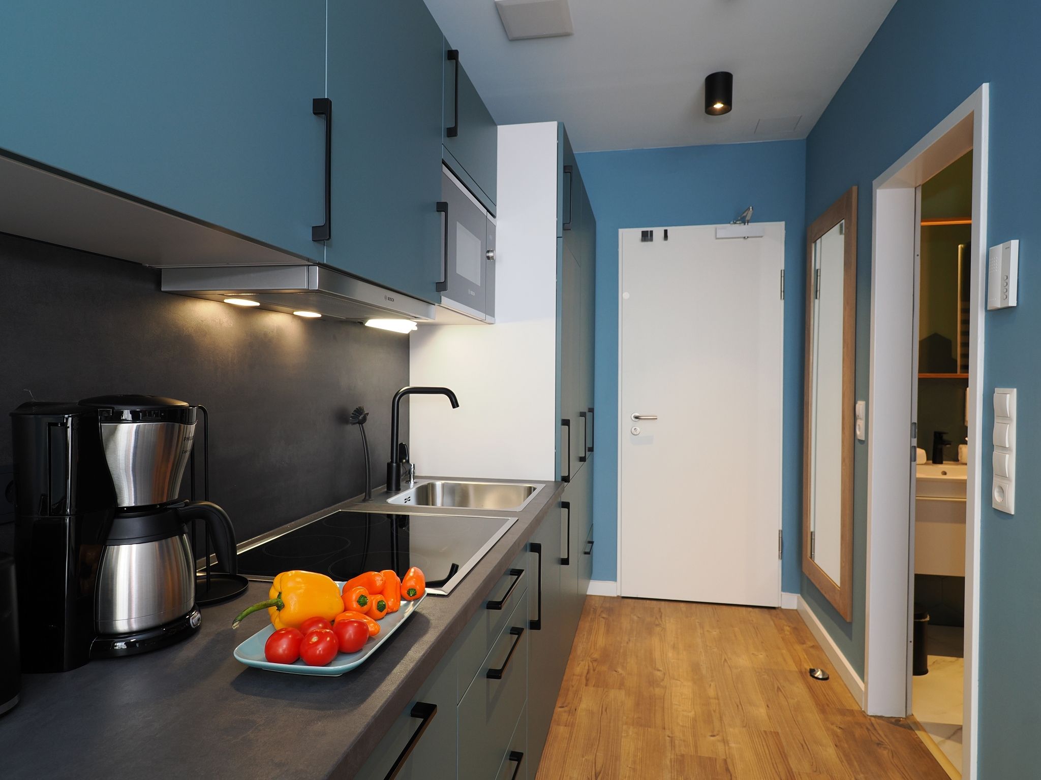 Kaiservillen Heringsdorf 1-Raum-Ferienwohnung mit Balkon (S9a) Insel Usedom - Küche / Küchenzeile