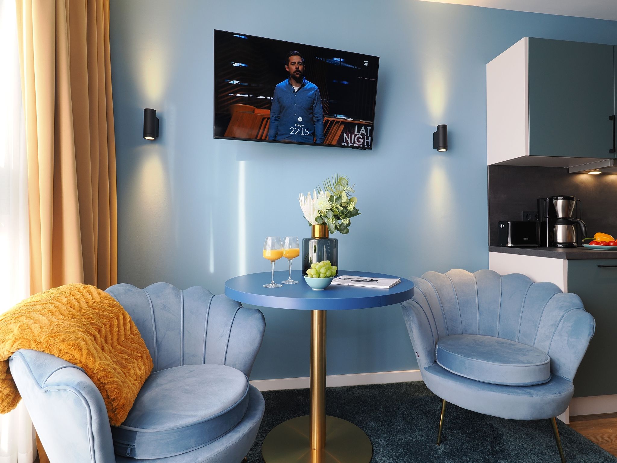 Kaiservillen Heringsdorf 1-Raum-Ferienwohnung mit Balkon (S9a) Insel Usedom - Wohnzimmer