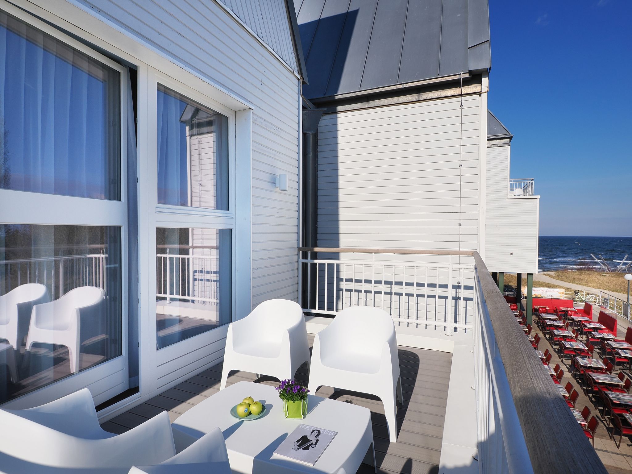 Kaiservillen Heringsdorf 1-Raum-Ferienwohnung mit Balkon zur Seeseite (S10) Insel Usedom - Balkon