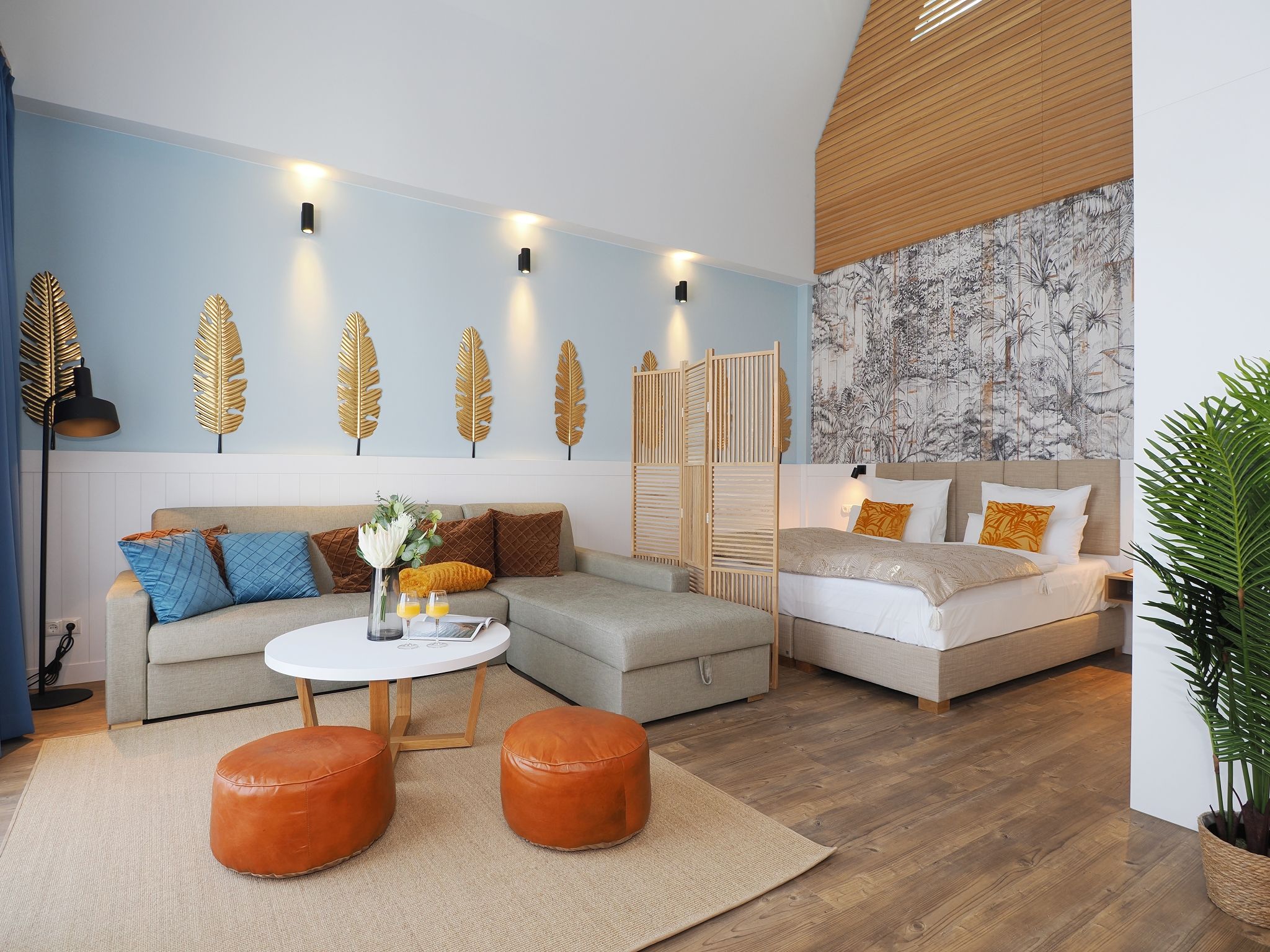 Kaiservillen Heringsdorf 1-Raum-Ferienwohnung mit Balkon zur Seeseite (S10) Insel Usedom - Wohnzimmer