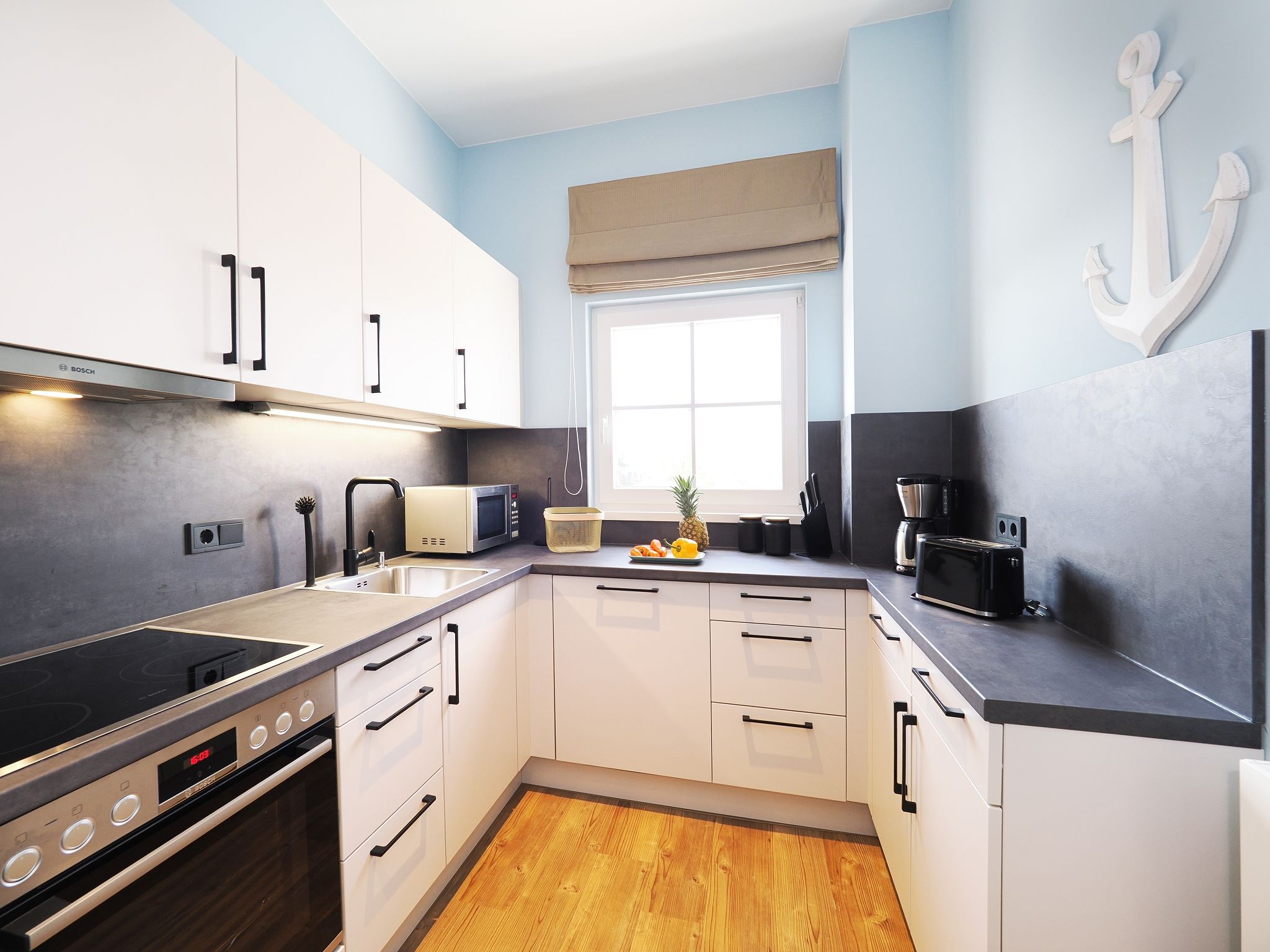 Kaiservillen Heringsdorf 1-Raum-Ferienwohnung mit Balkon zur Seeseite (S11) Insel Usedom - Küche / Küchenzeile