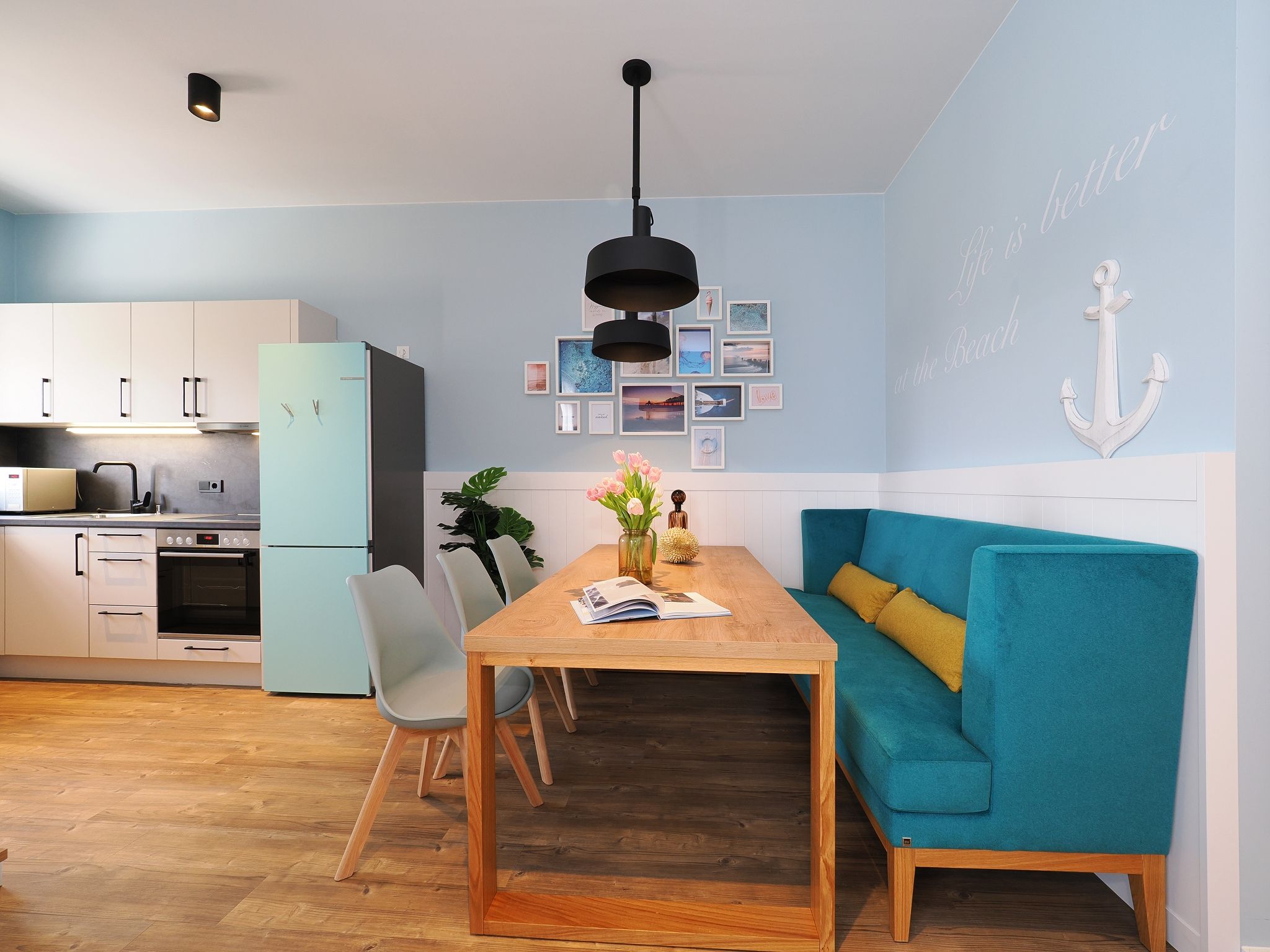 Kaiservillen Heringsdorf 1-Raum-Ferienwohnung mit Balkon zur Seeseite (S12) Insel Usedom - Küche / Küchenzeile